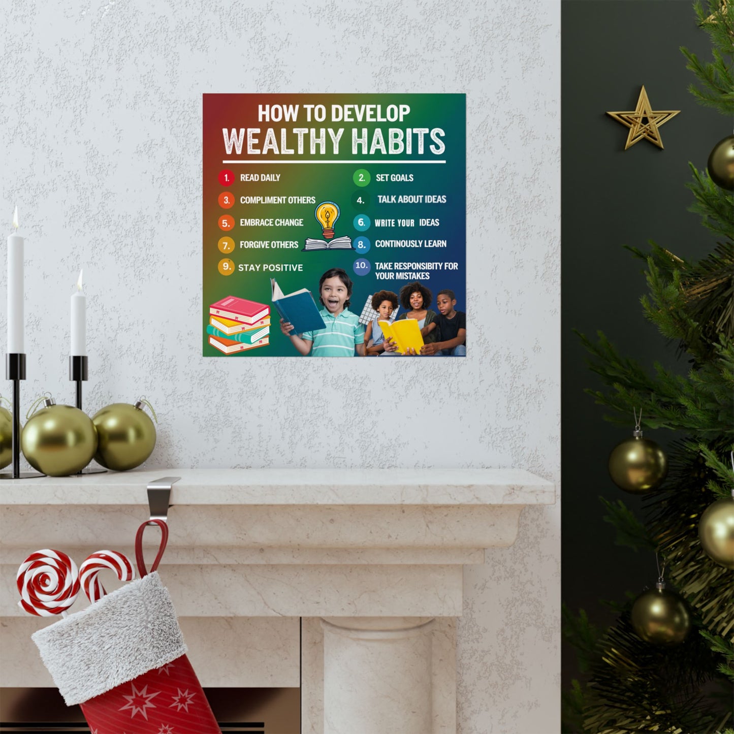 Wealthy Habits Development Poster for Kids