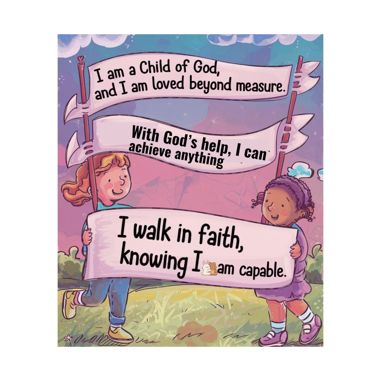 Faith and Encouragement Poster for Kids