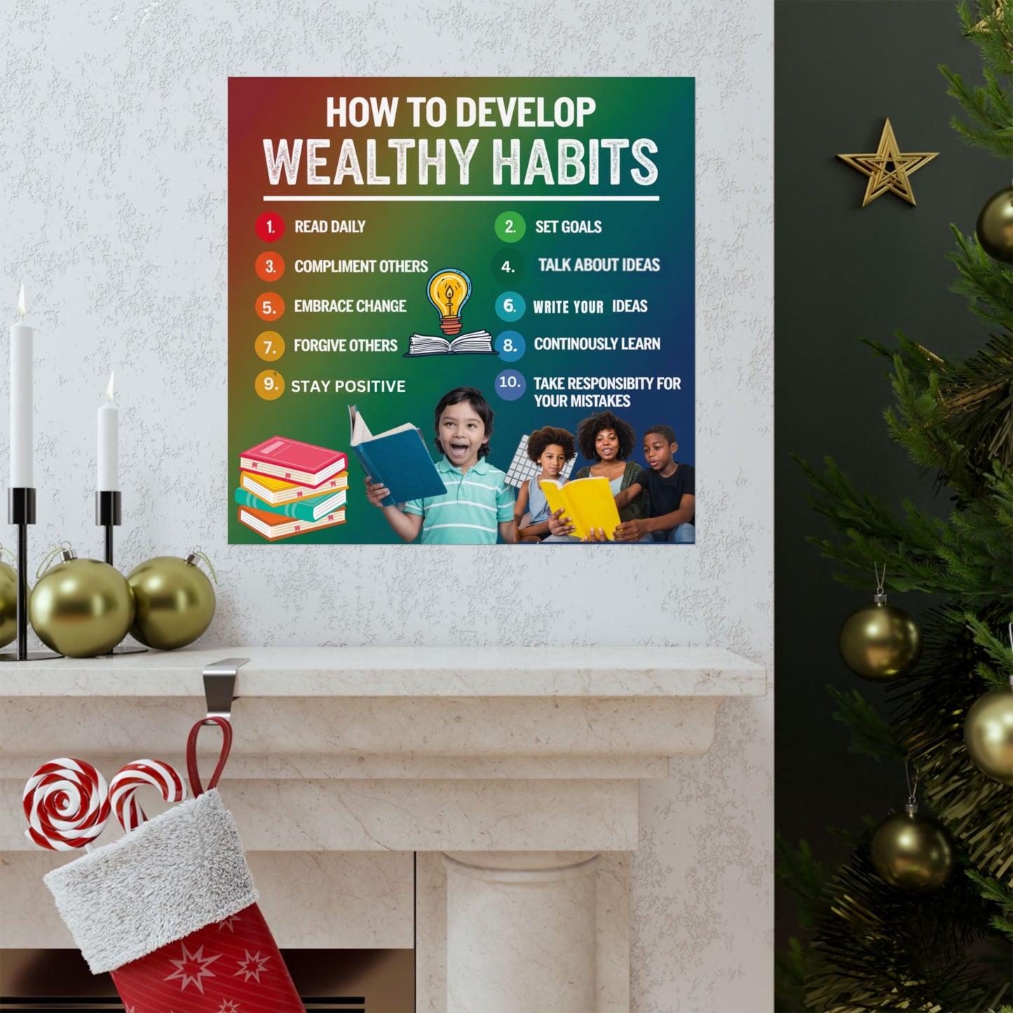 Wealthy Habits Development Poster for Kids