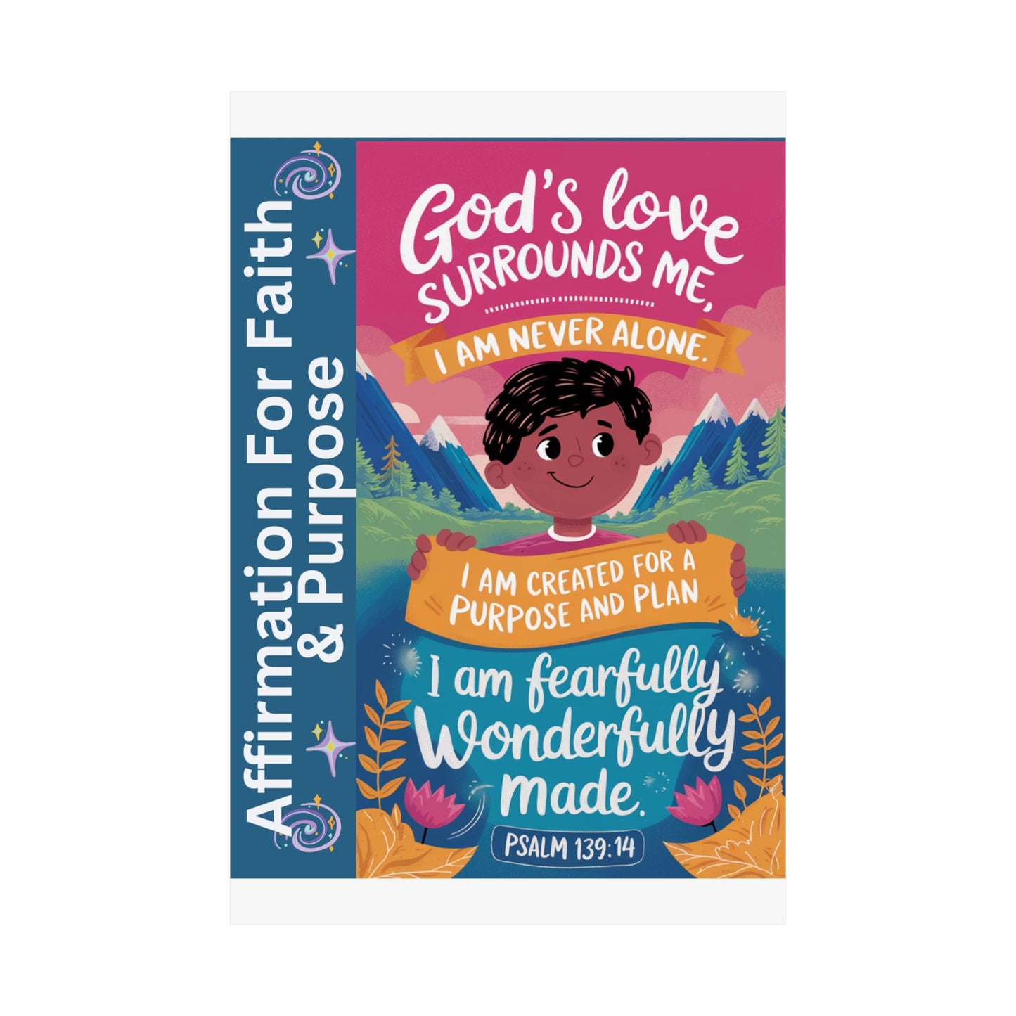 Faith and Purpose Affirmation Poster for Kids