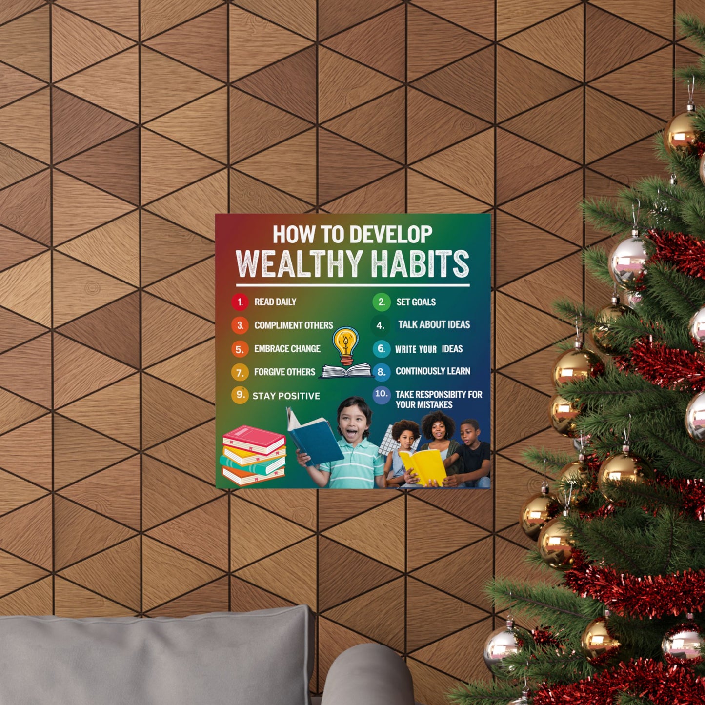 Wealthy Habits Development Poster for Kids