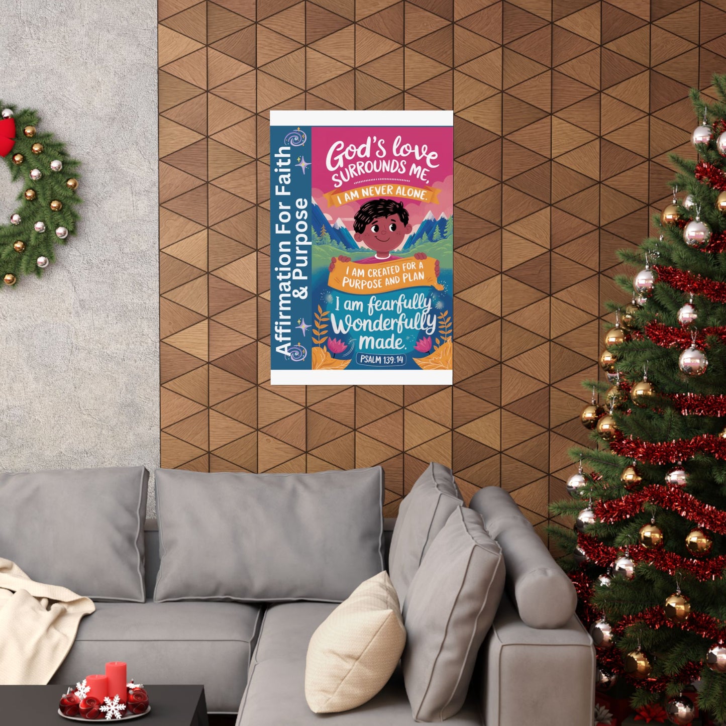 Faith and Purpose Affirmation Poster for Kids