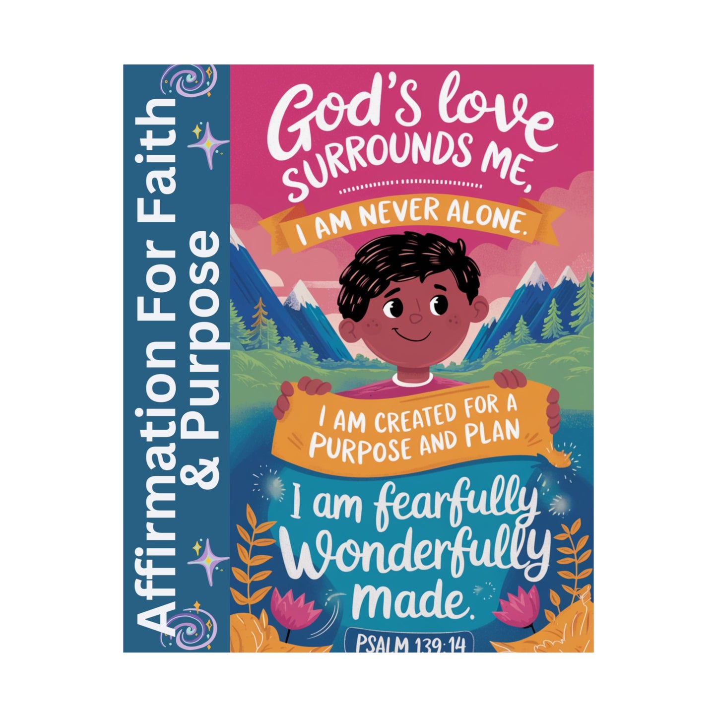 Faith and Purpose Affirmation Poster for Kids