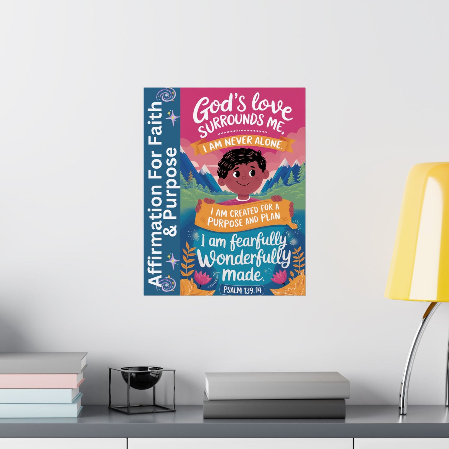 Faith and Purpose Affirmation Poster for Kids