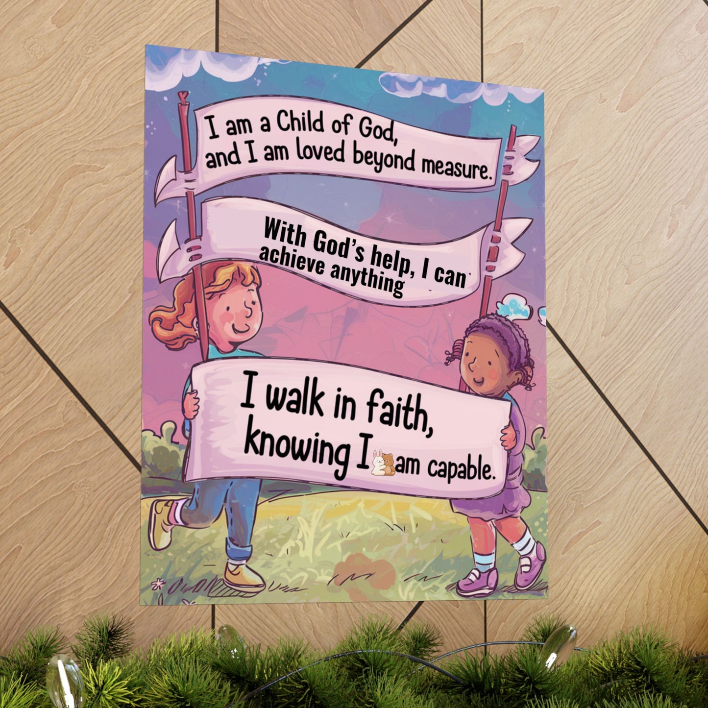 Faith and Encouragement Poster for Kids