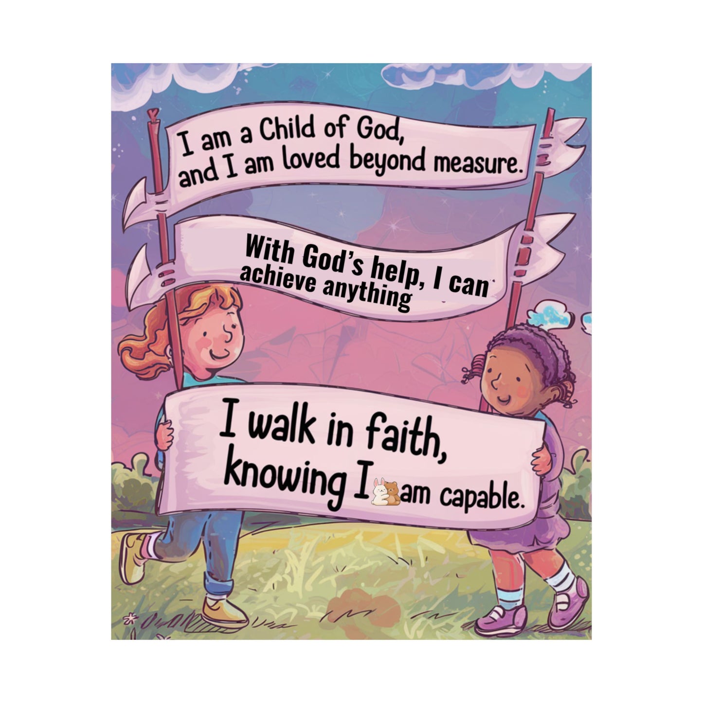 Faith and Encouragement Poster for Kids