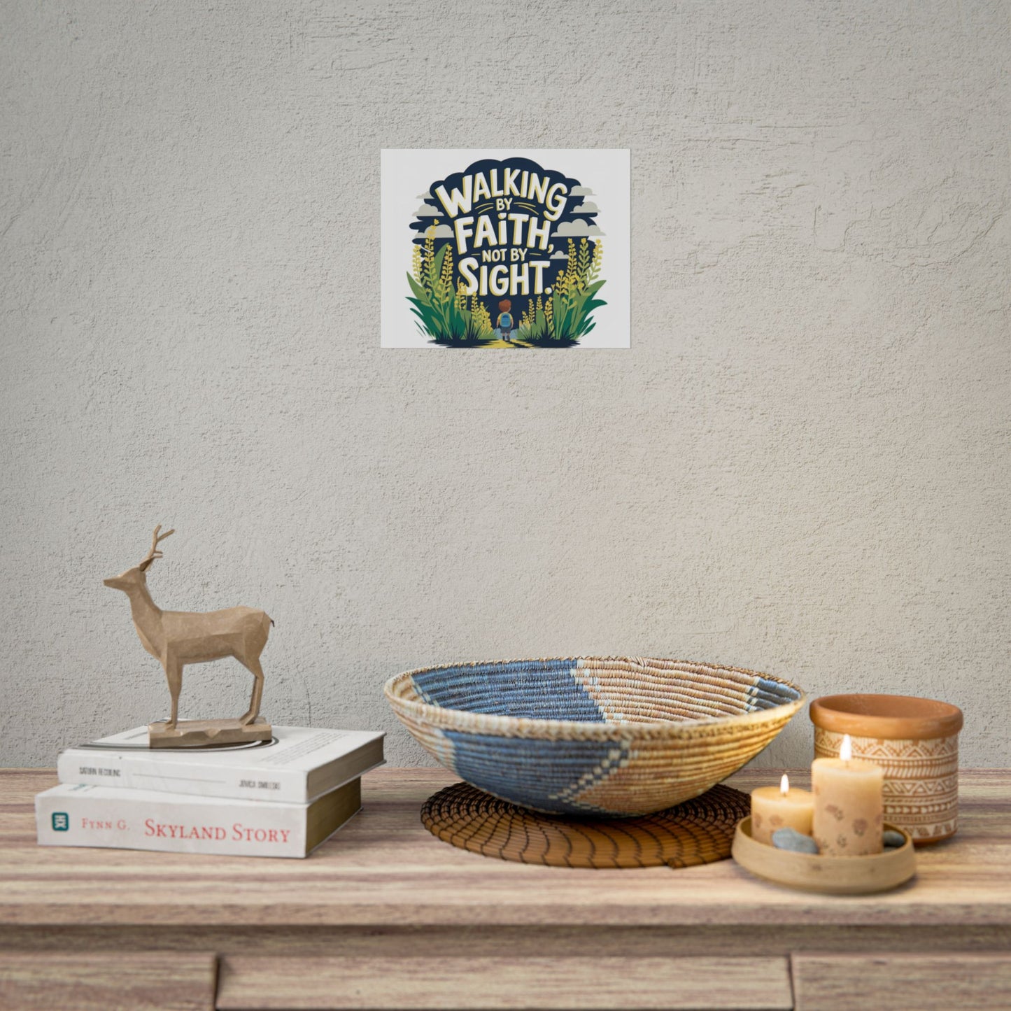Inspirational Wall Art - 'Walking by Faith, Not by Sight' Poster