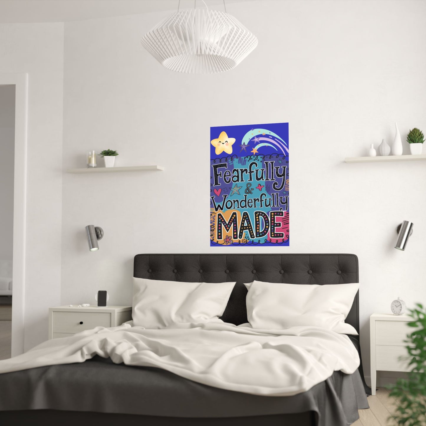 Fearfully & Wonderfully Made Satin Poster - Inspirational Wall Art for Kids' Rooms"