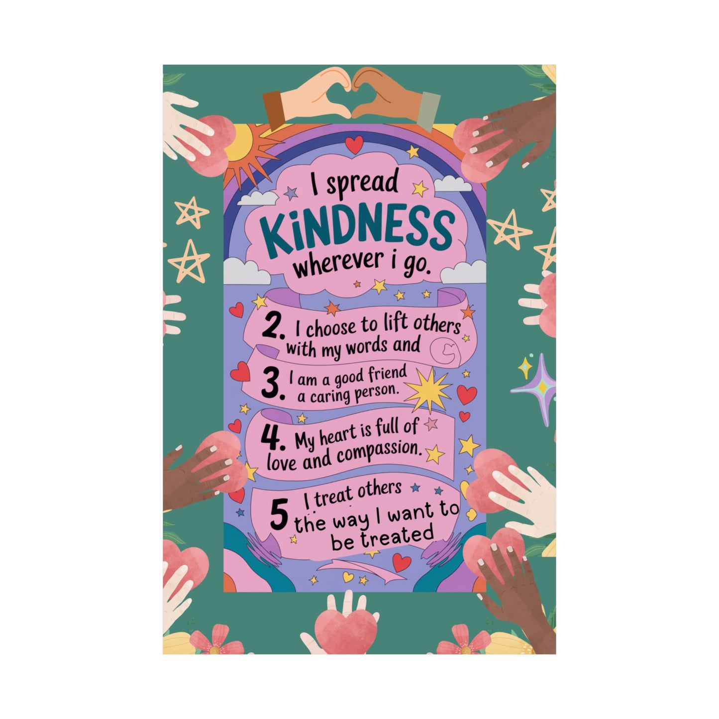 Kindness Affirmation Poster for Kids