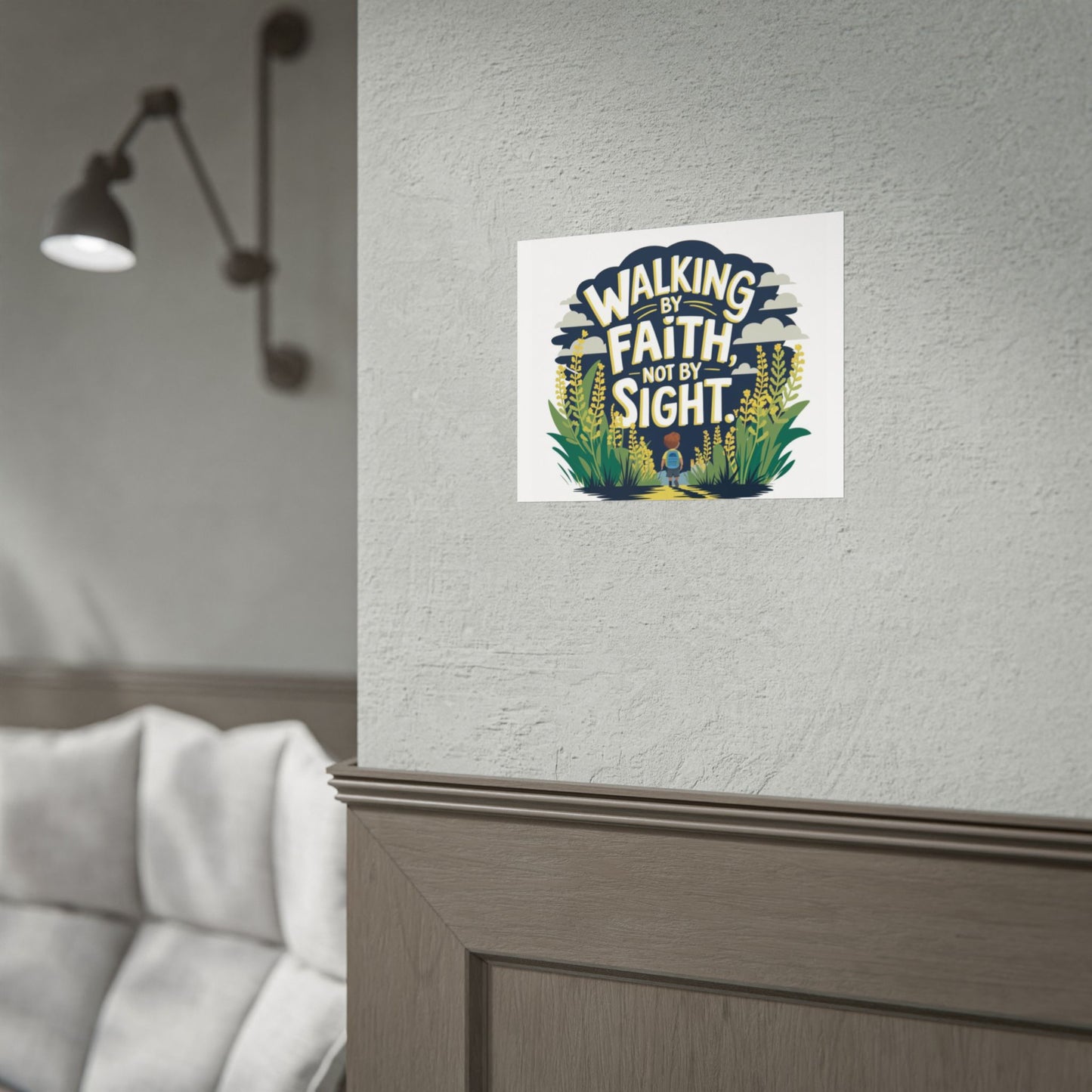 Inspirational Wall Art - 'Walking by Faith, Not by Sight' Poster