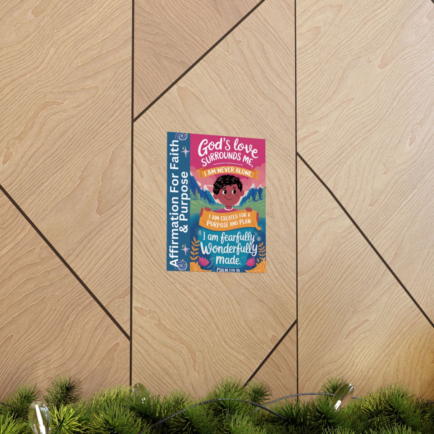 Faith and Purpose Affirmation Poster for Kids