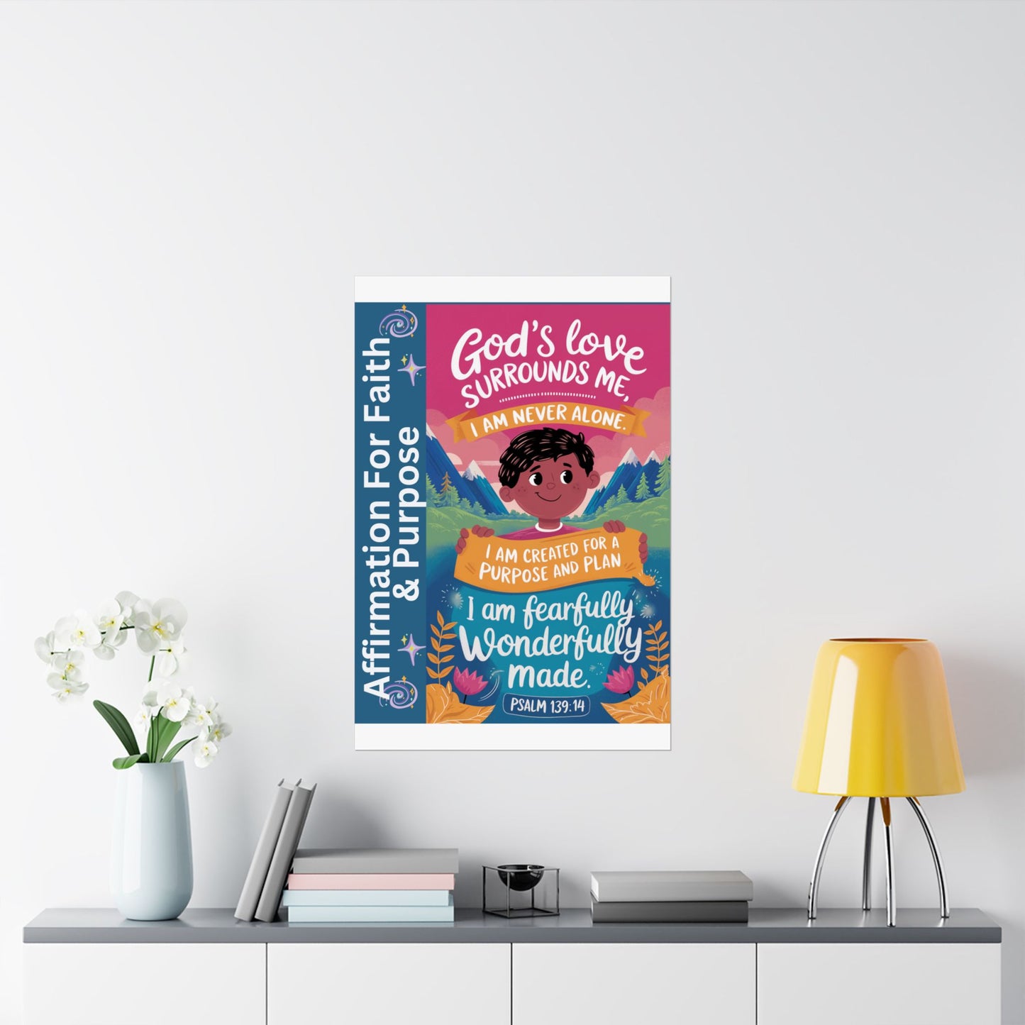 Faith and Purpose Affirmation Poster for Kids