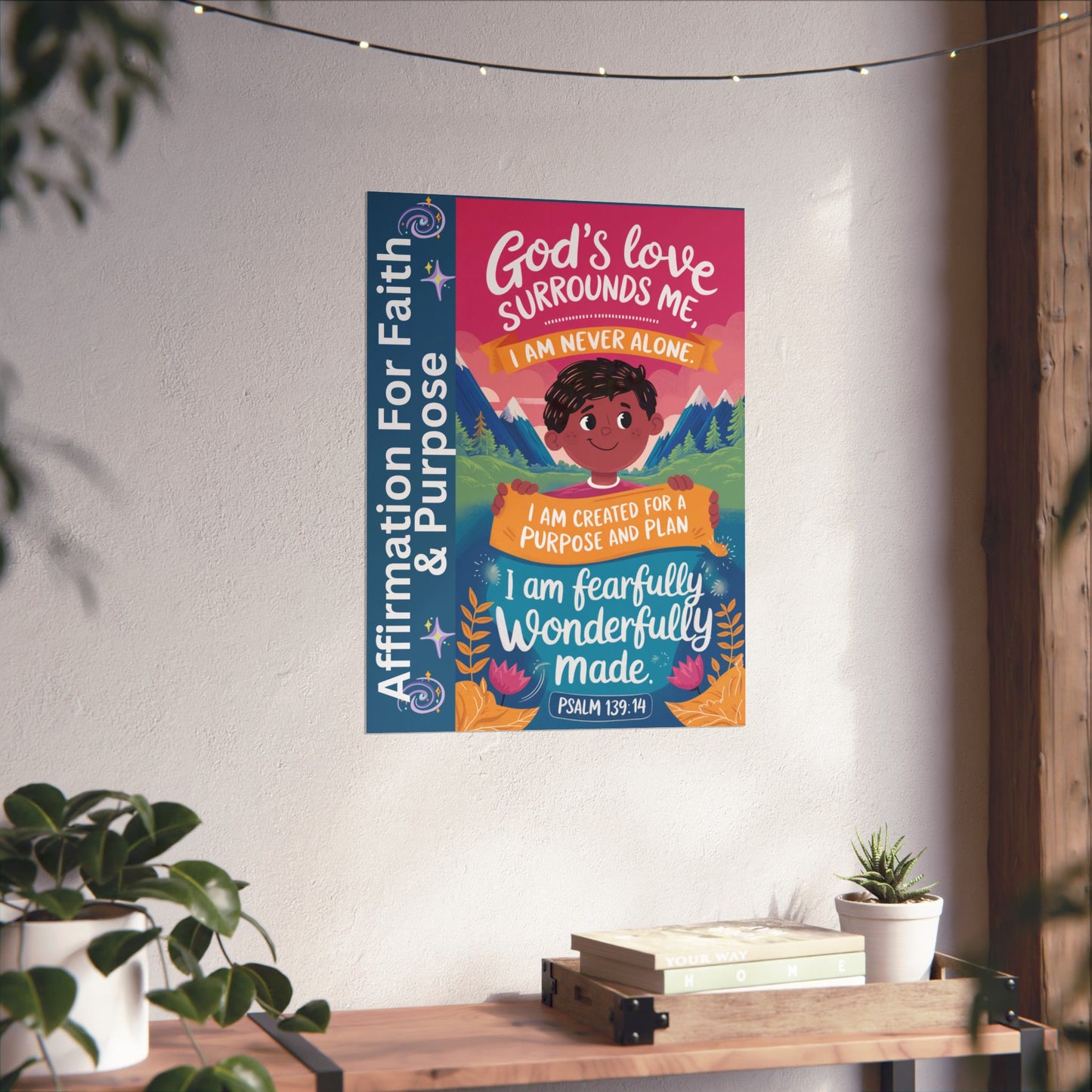 Faith and Purpose Affirmation Poster for Kids