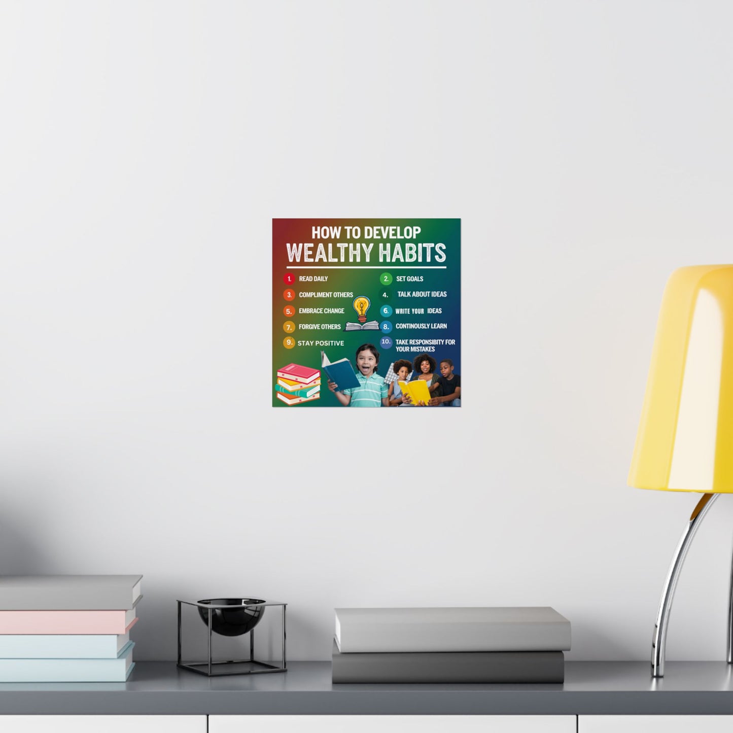Wealthy Habits Development Poster for Kids