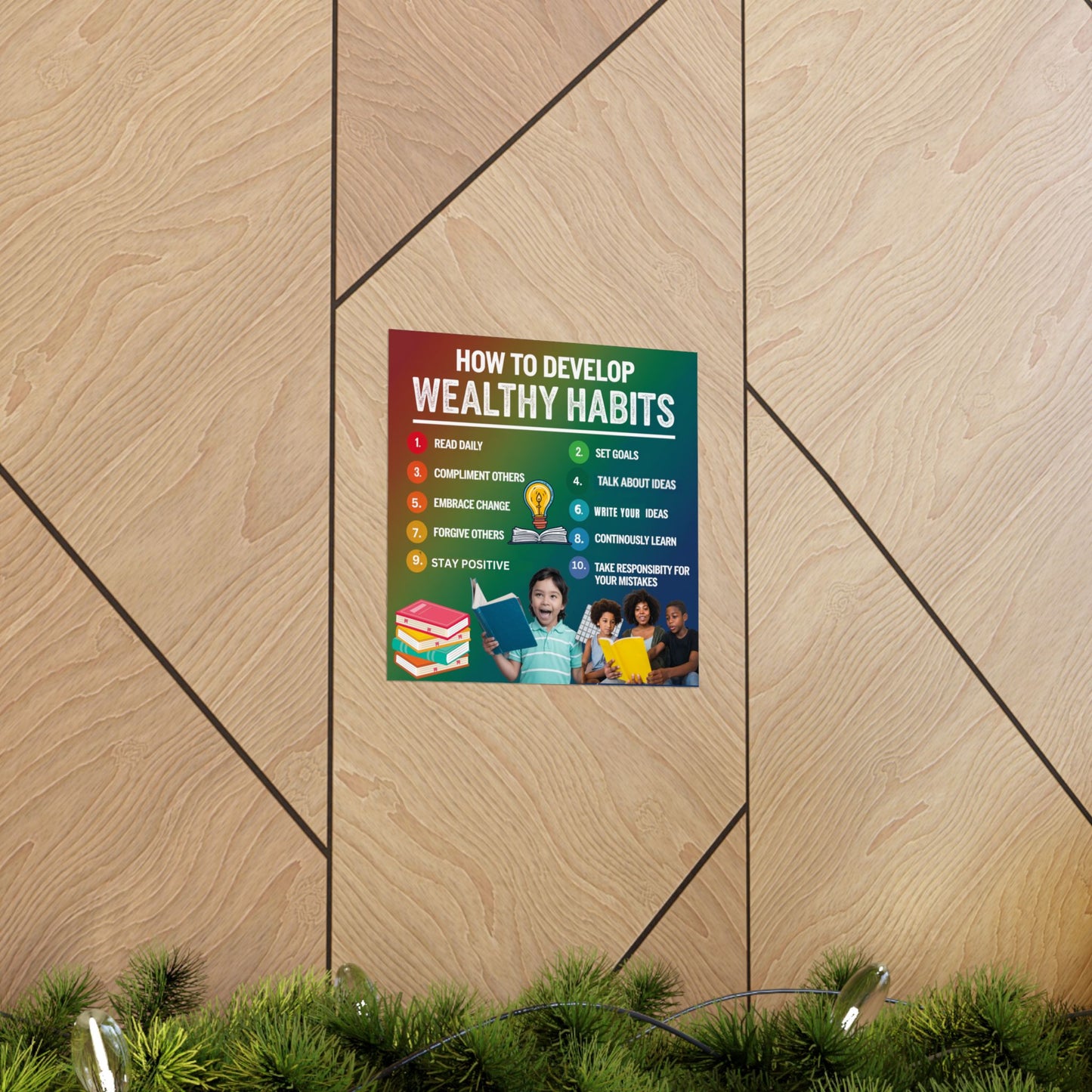 Wealthy Habits Development Poster for Kids