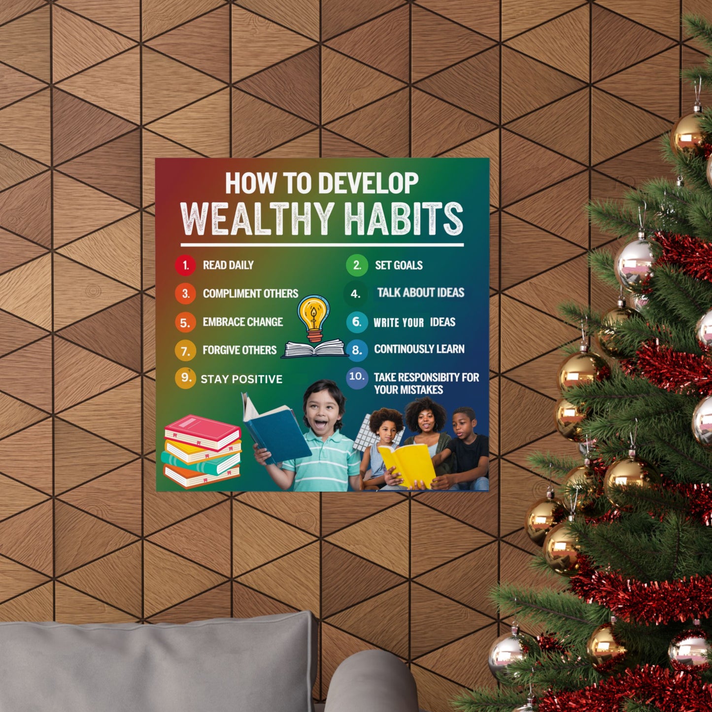 Wealthy Habits Development Poster for Kids