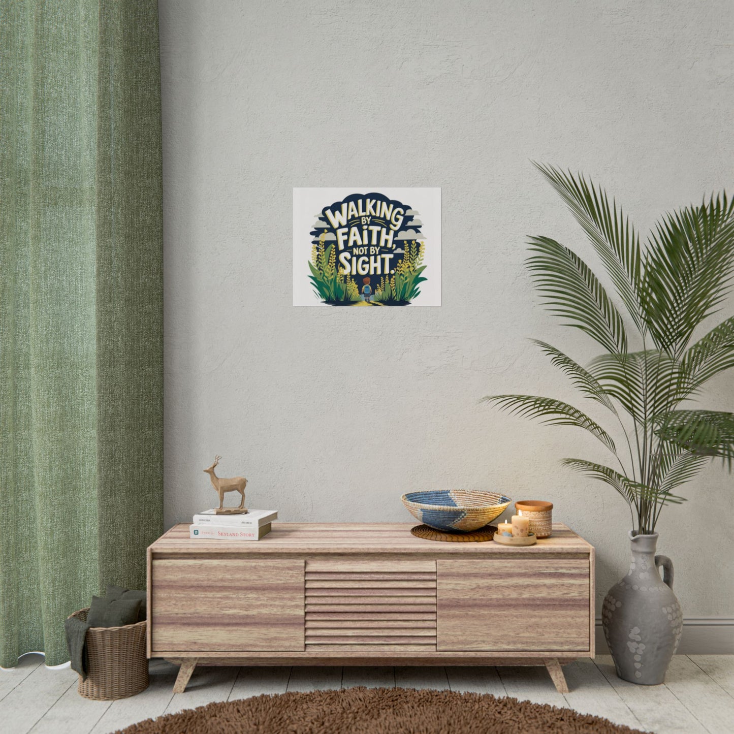 Inspirational Wall Art - 'Walking by Faith, Not by Sight' Poster