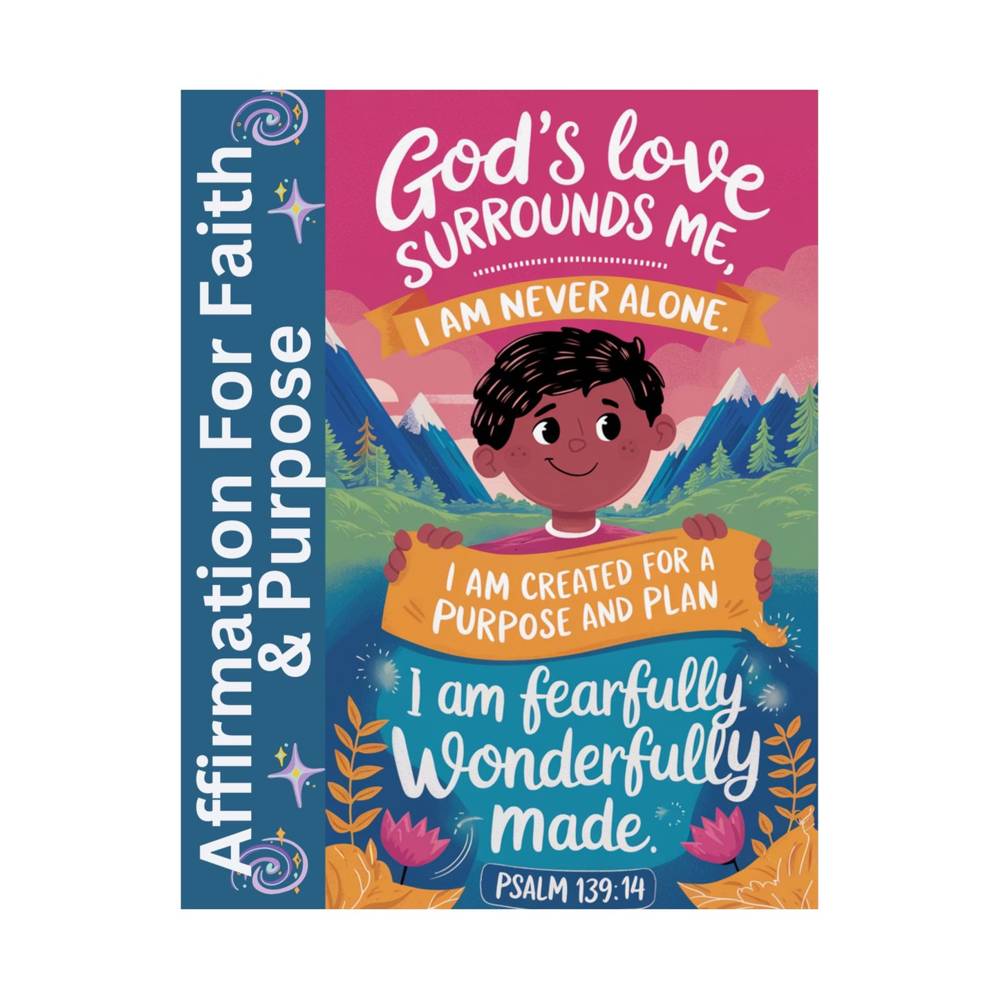 Faith and Purpose Affirmation Poster for Kids