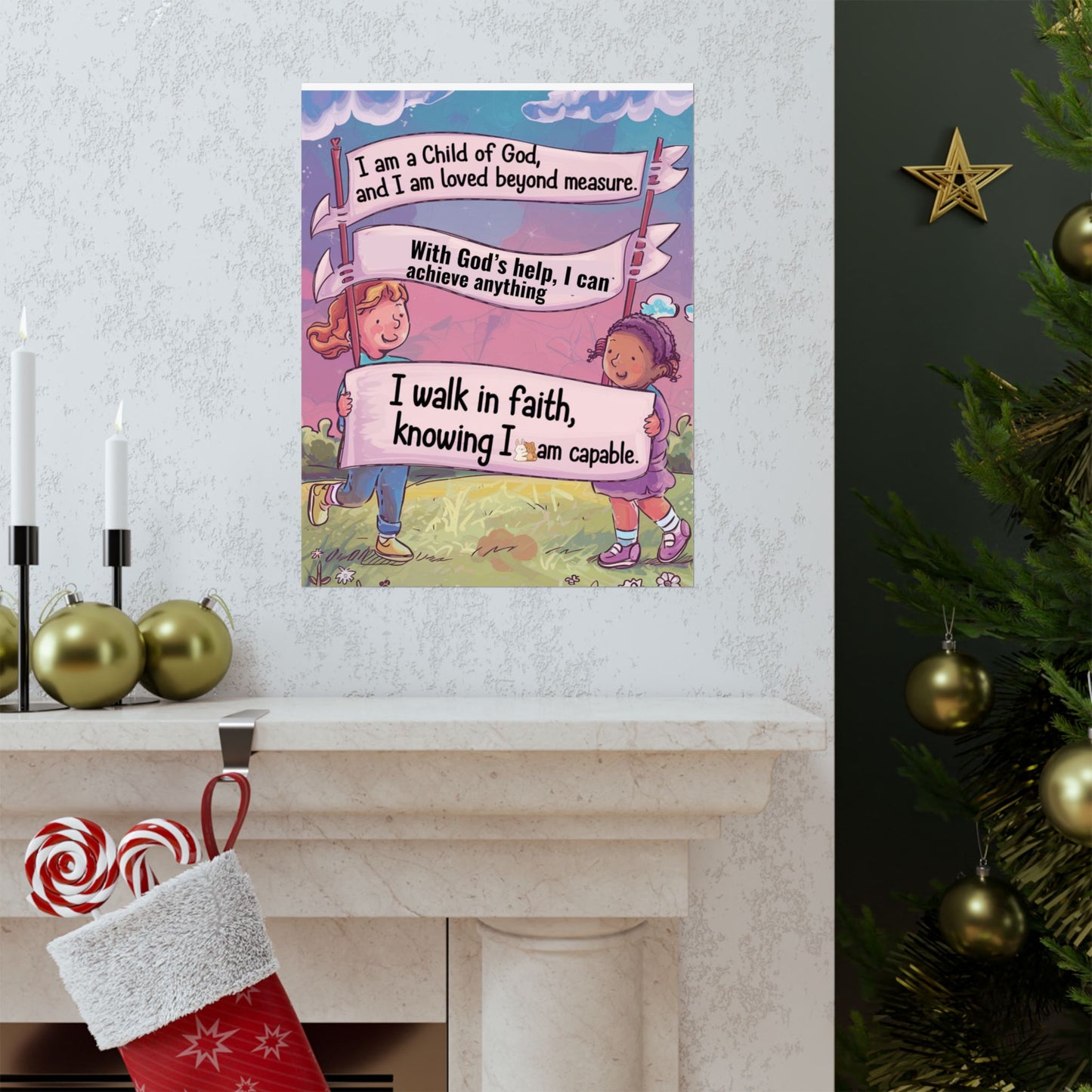 Faith and Encouragement Poster for Kids