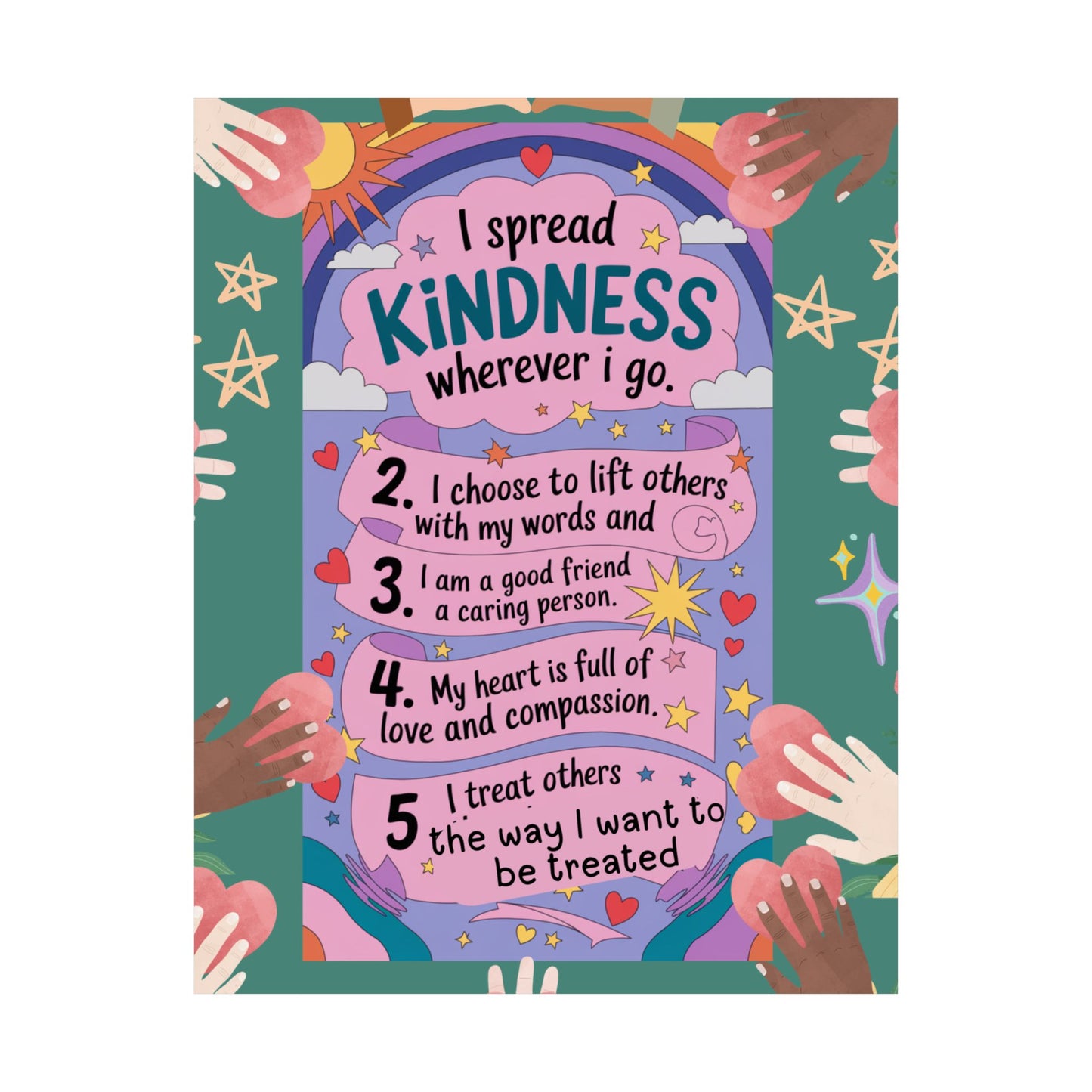 Kindness Affirmation Poster for Kids