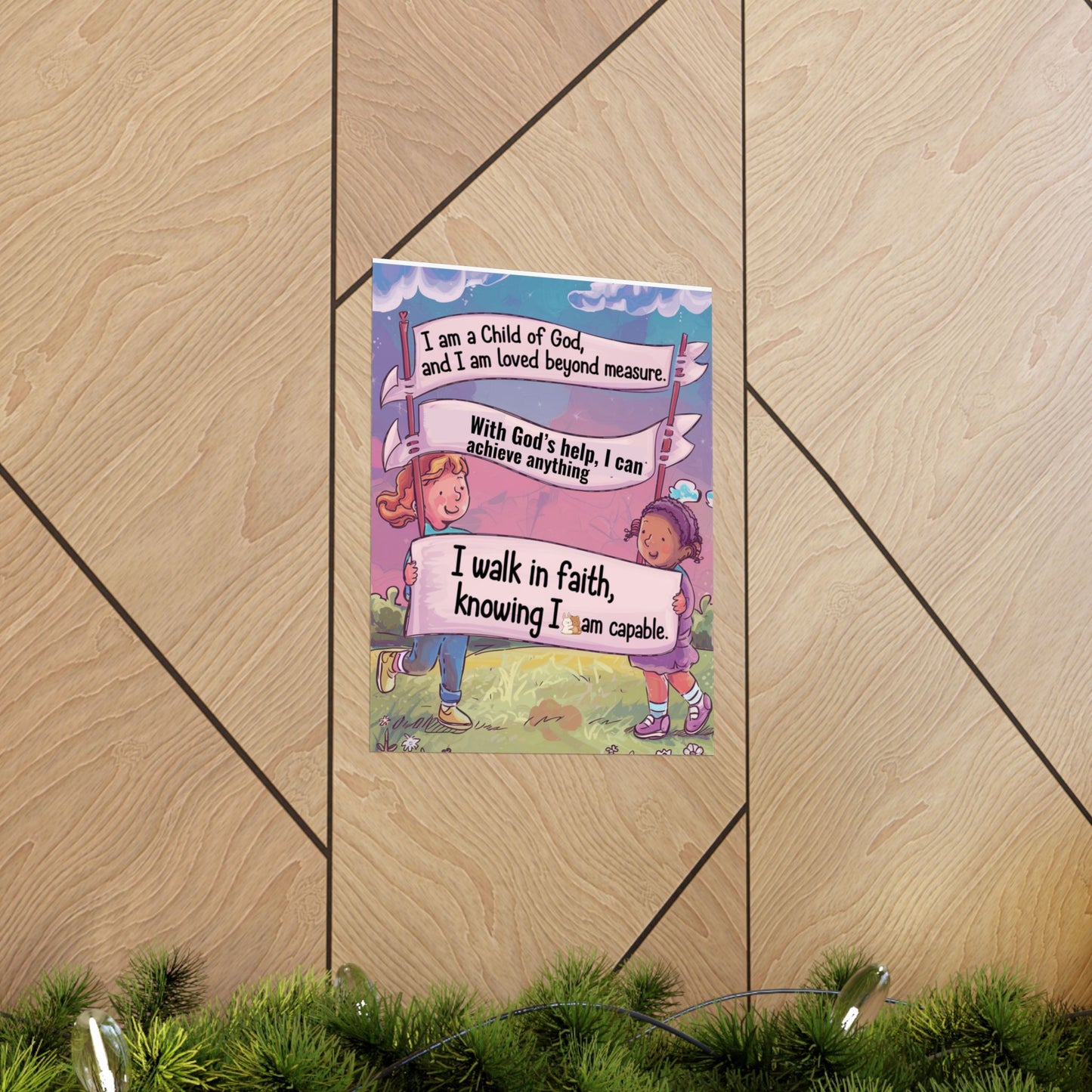 Faith and Encouragement Poster for Kids