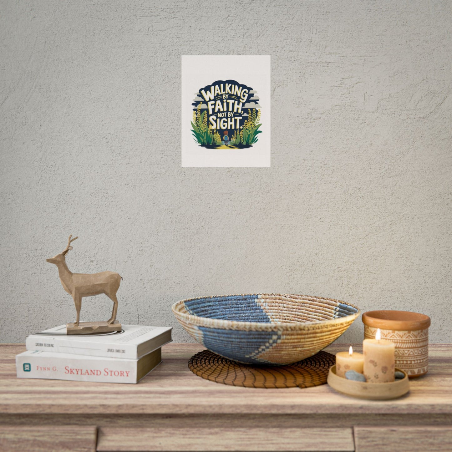 Inspirational Wall Art - 'Walking by Faith, Not by Sight' Poster