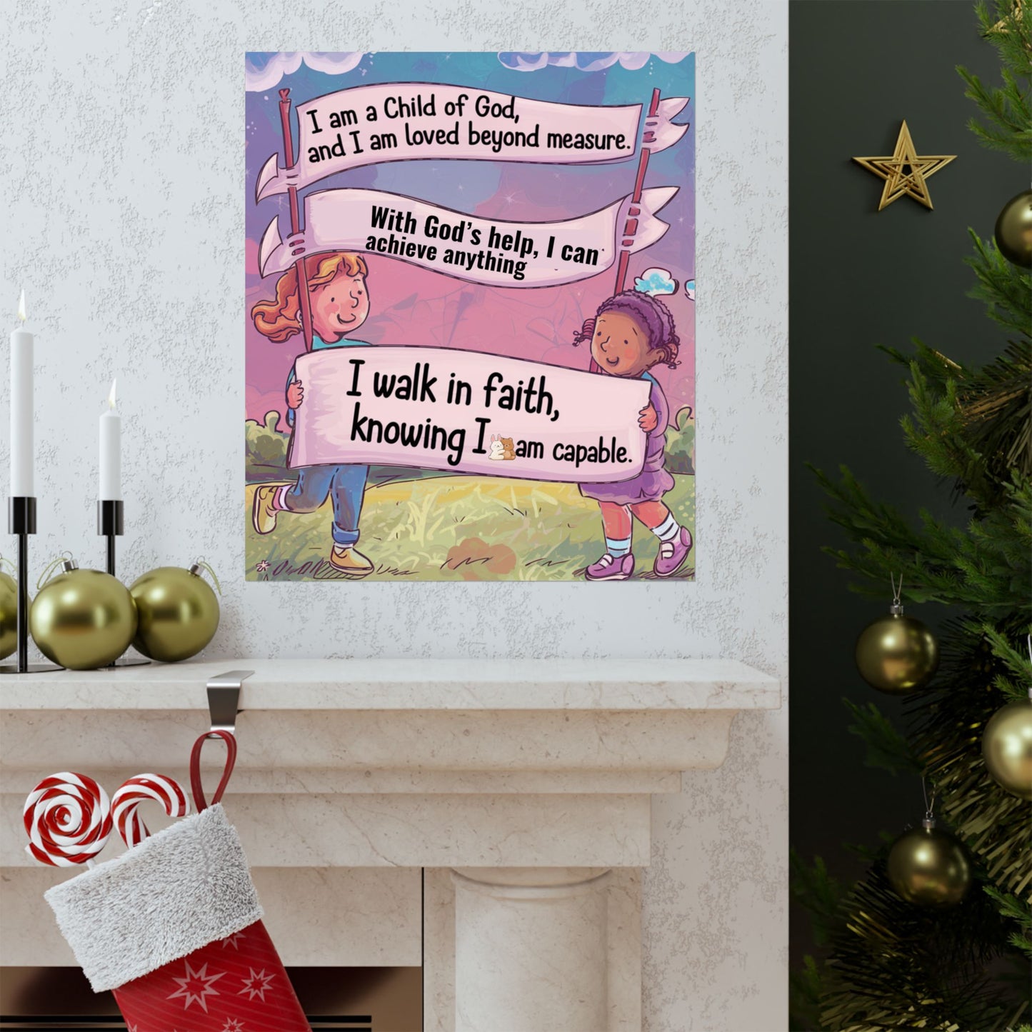 Faith and Encouragement Poster for Kids