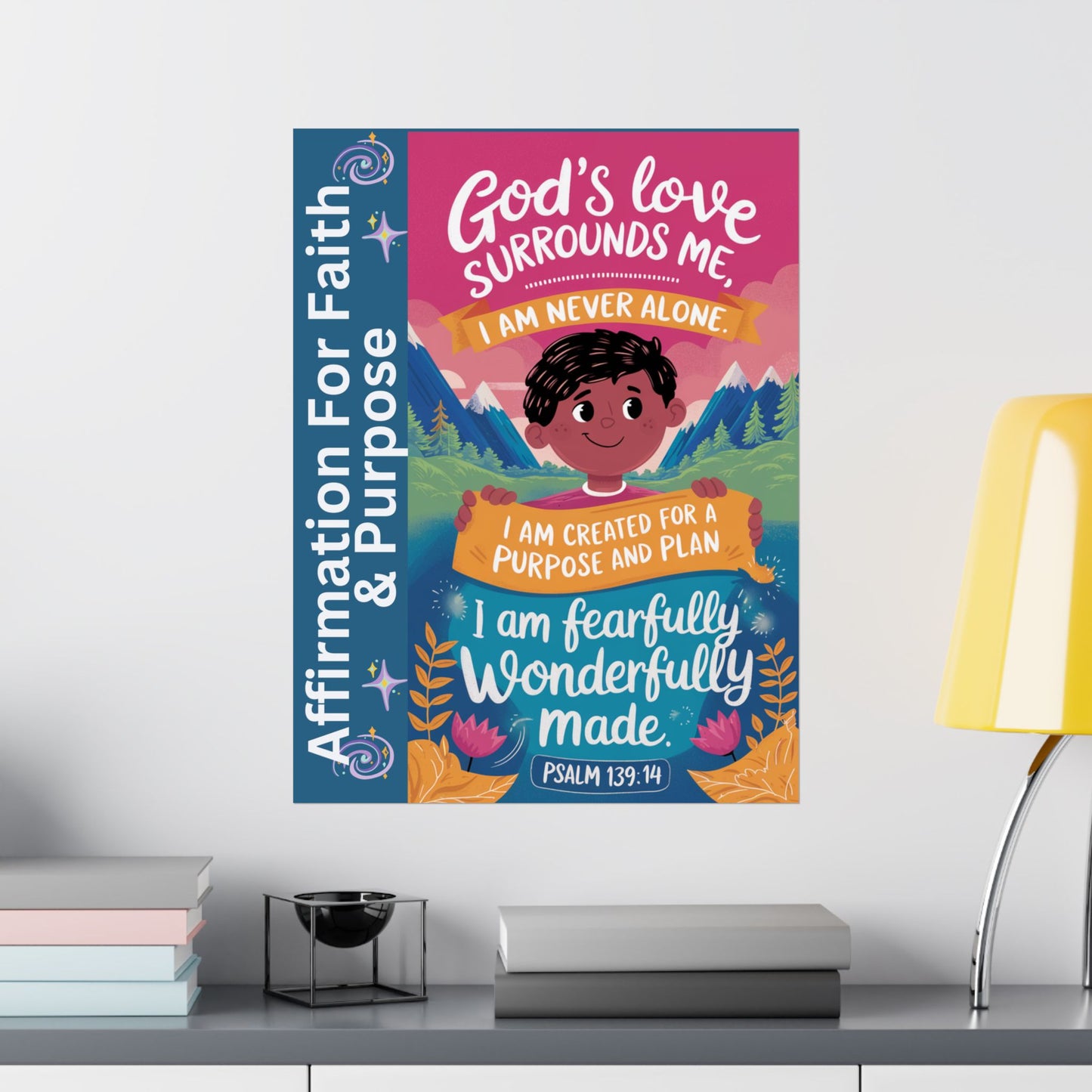Faith and Purpose Affirmation Poster for Kids