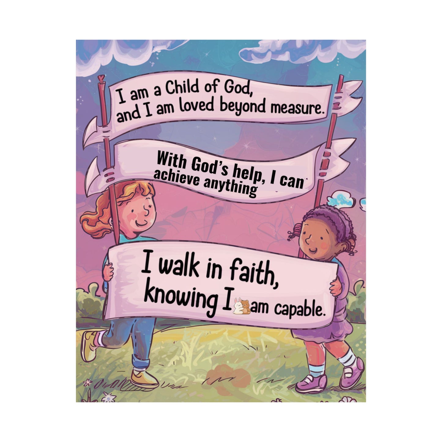 Faith and Encouragement Poster for Kids