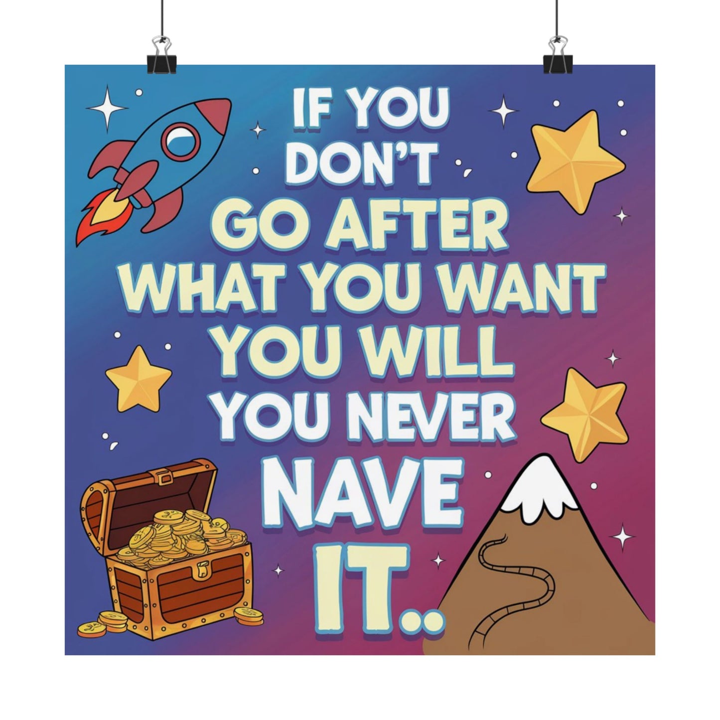 Dream Big Motivational Poster for Kids