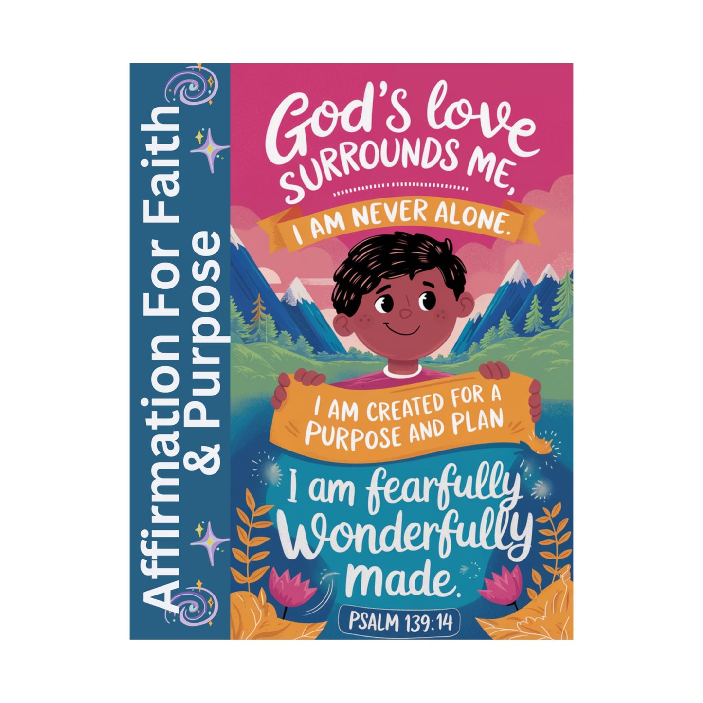 Faith and Purpose Affirmation Poster for Kids