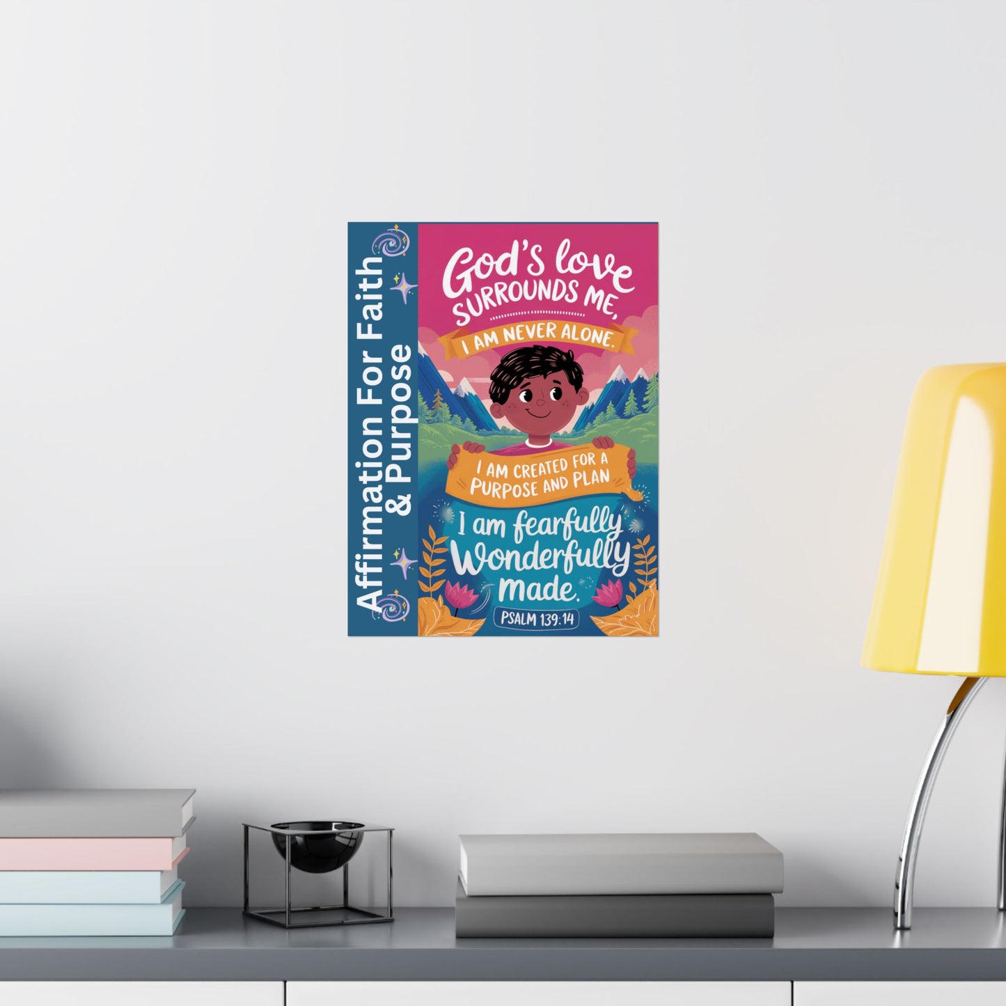 Faith and Purpose Affirmation Poster for Kids