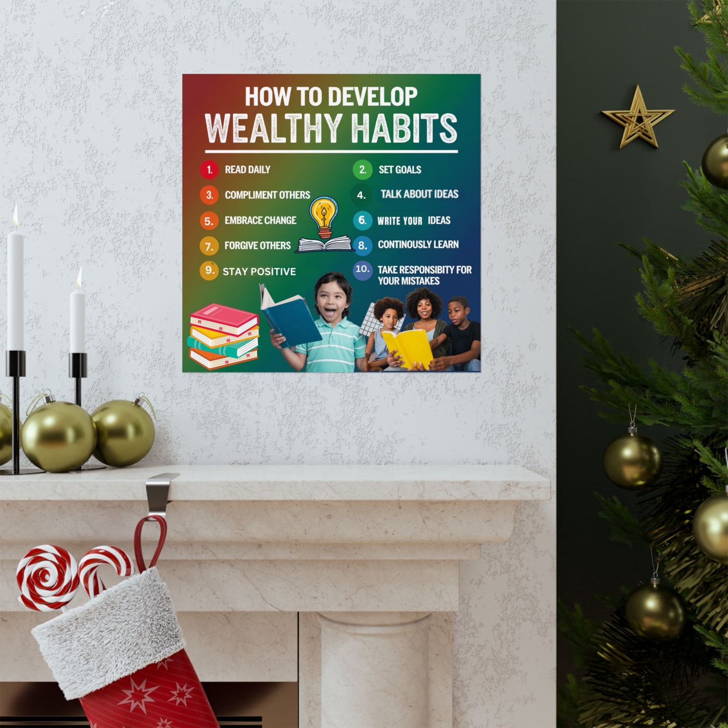 Wealthy Habits Development Poster for Kids