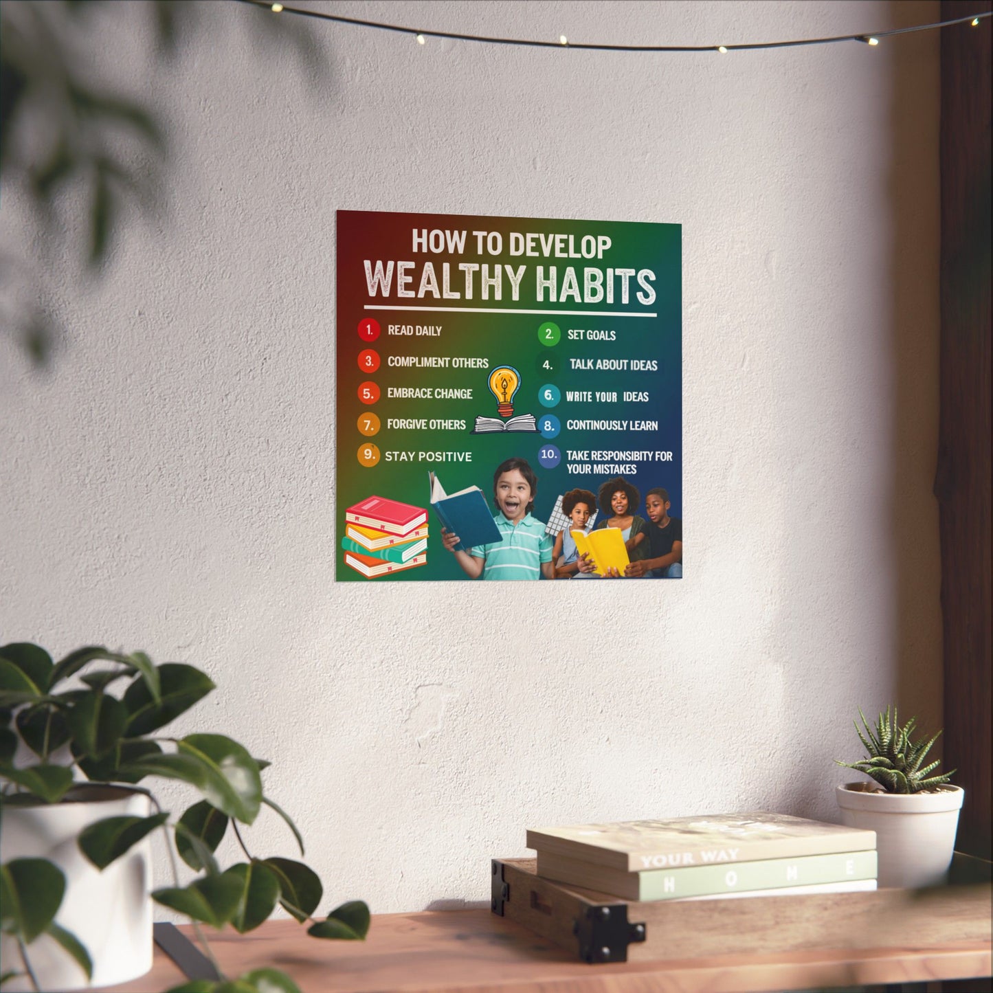 Wealthy Habits Development Poster for Kids