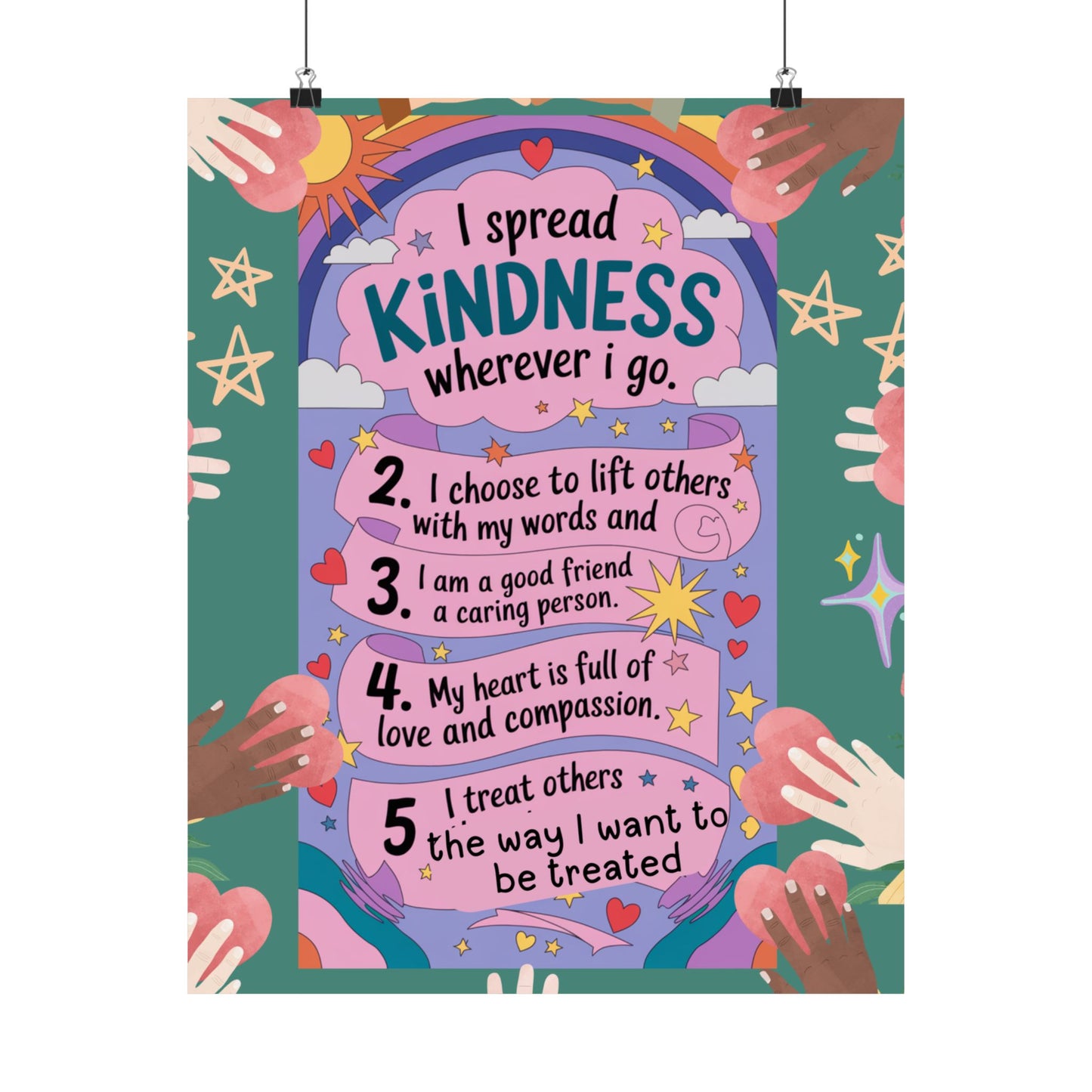 Kindness Affirmation Poster for Kids