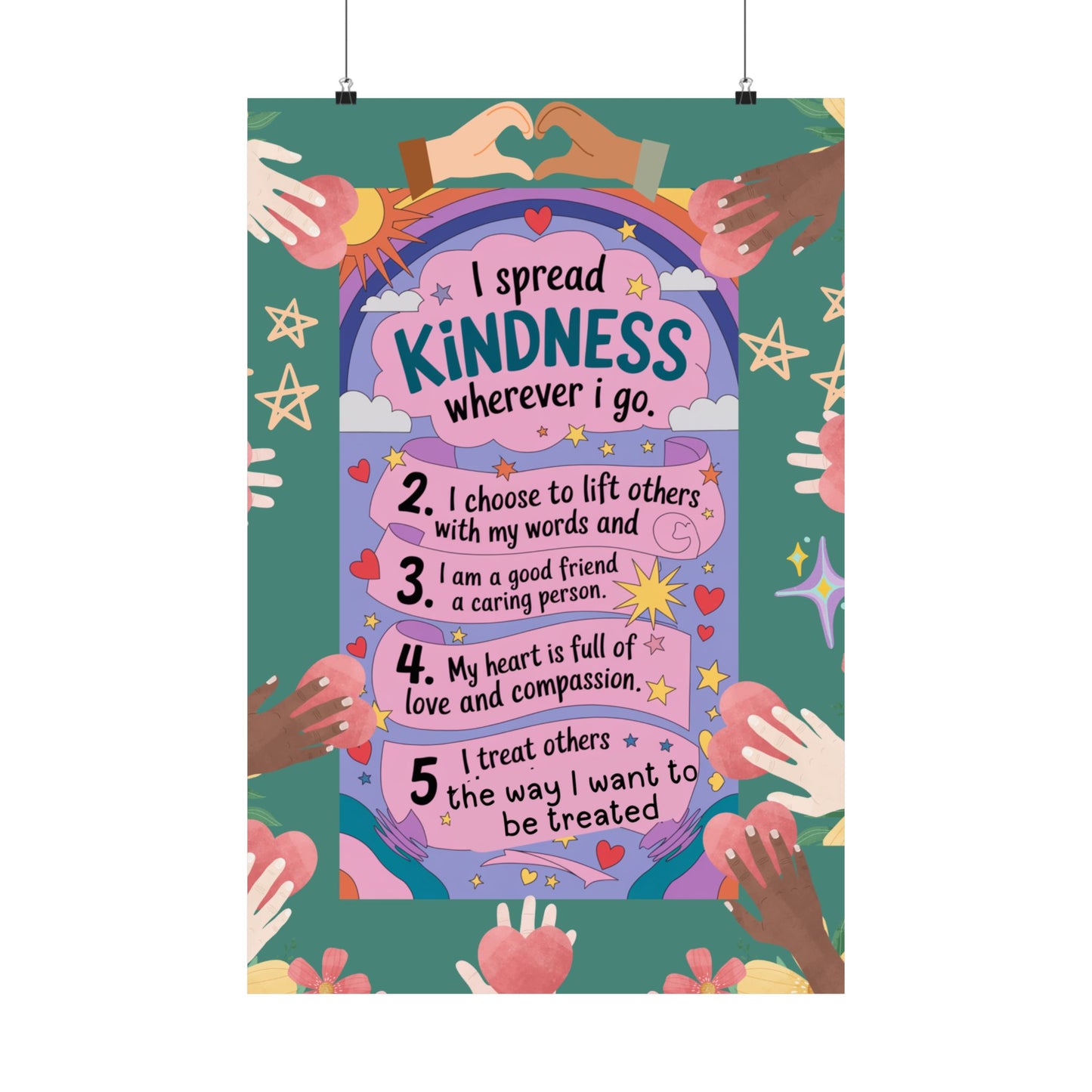 Kindness Affirmation Poster for Kids