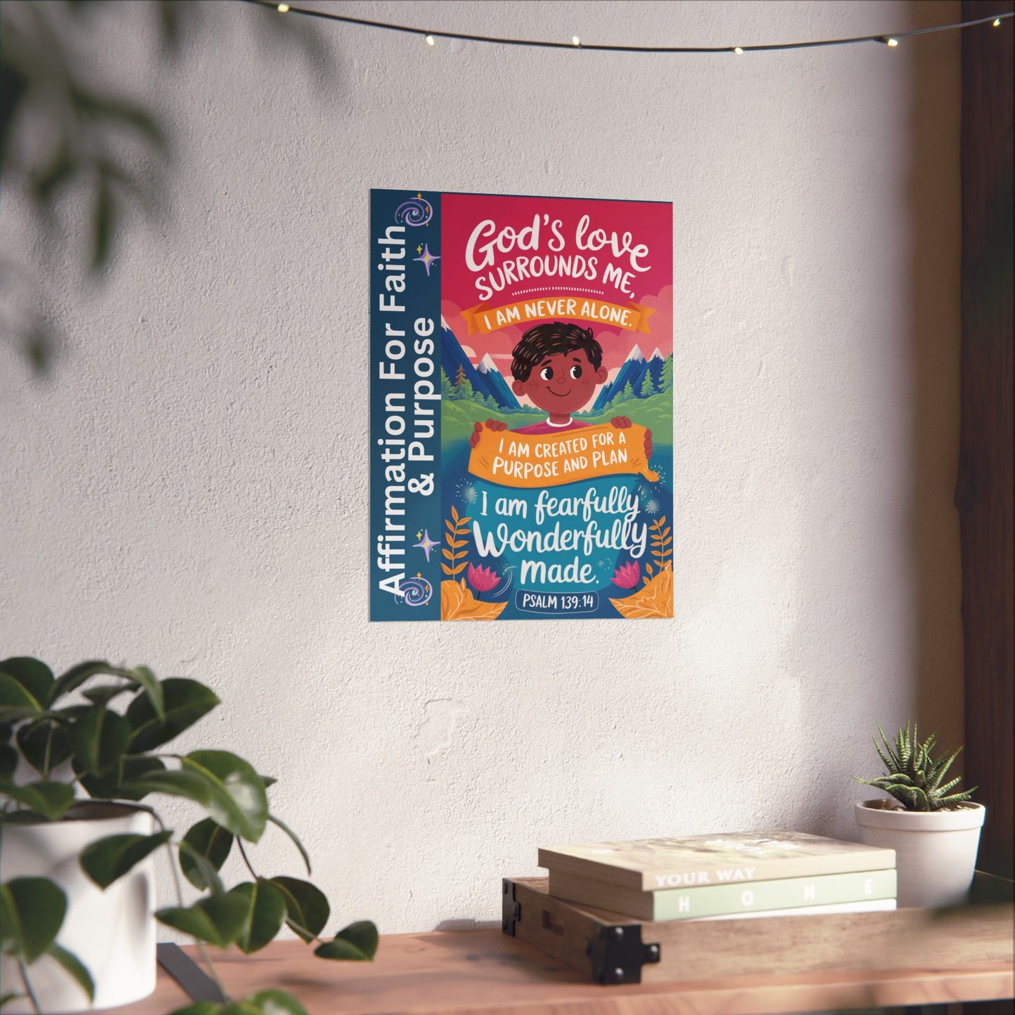 Faith and Purpose Affirmation Poster for Kids