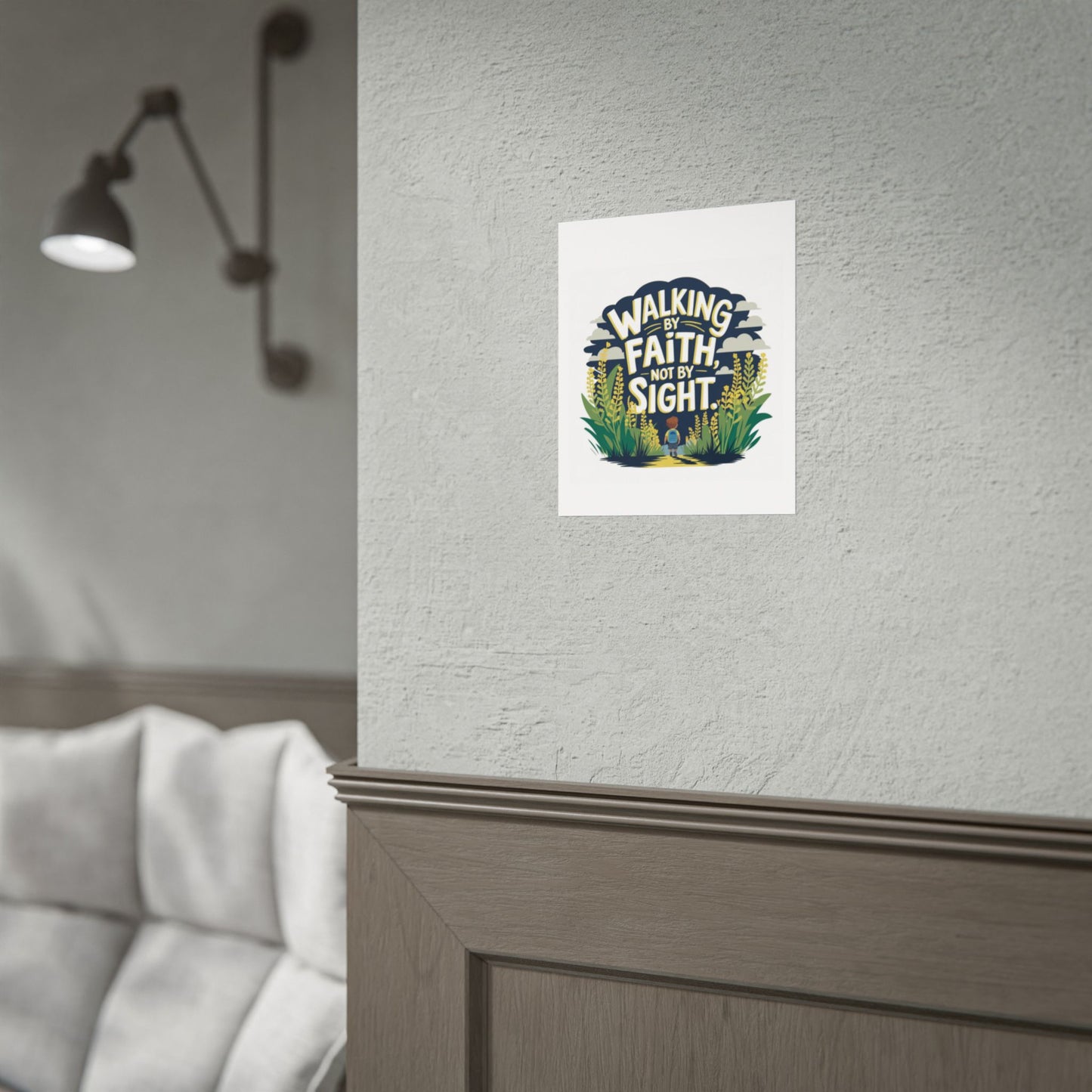Inspirational Wall Art - 'Walking by Faith, Not by Sight' Poster
