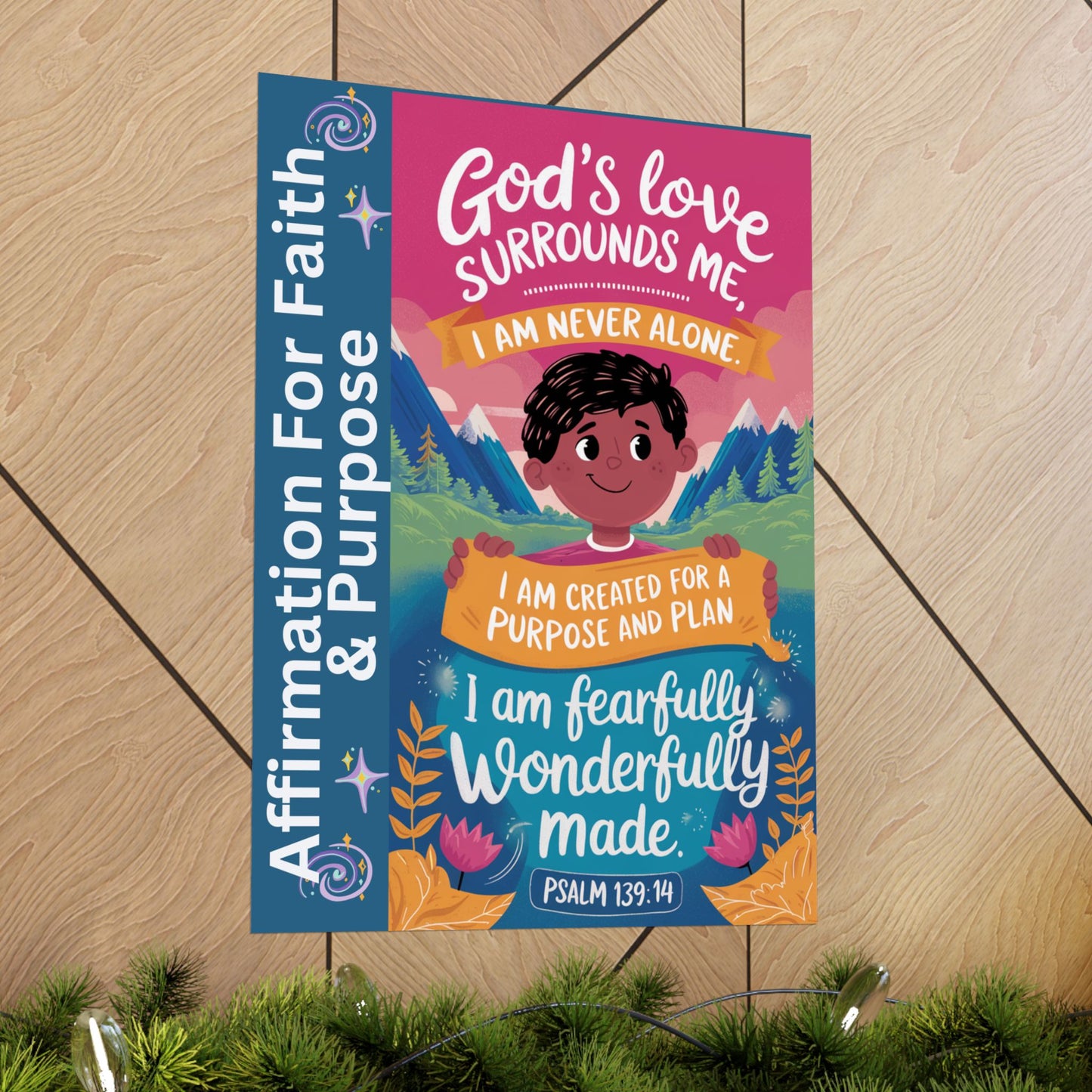 Faith and Purpose Affirmation Poster for Kids