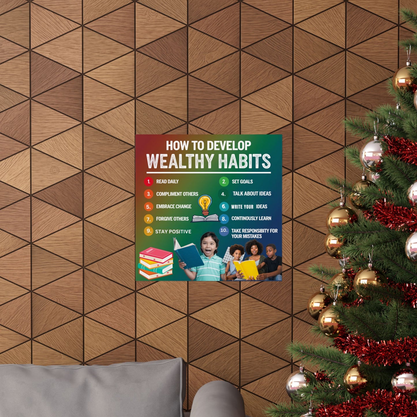 Wealthy Habits Development Poster for Kids