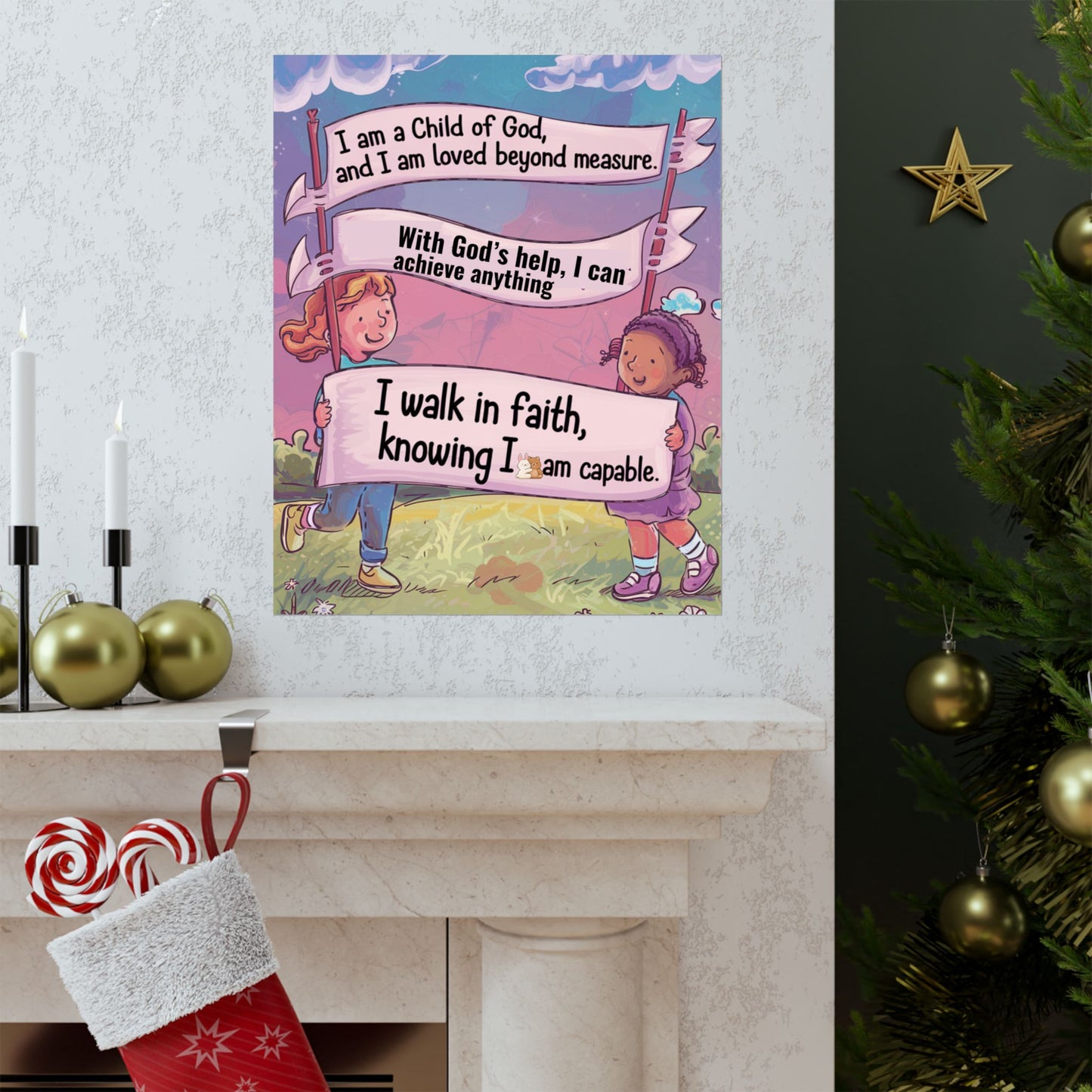 Faith and Encouragement Poster for Kids