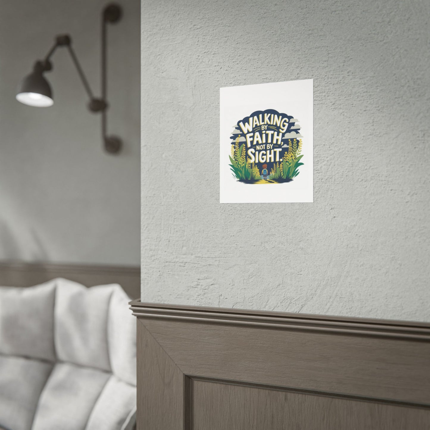 Inspirational Wall Art - 'Walking by Faith, Not by Sight' Poster