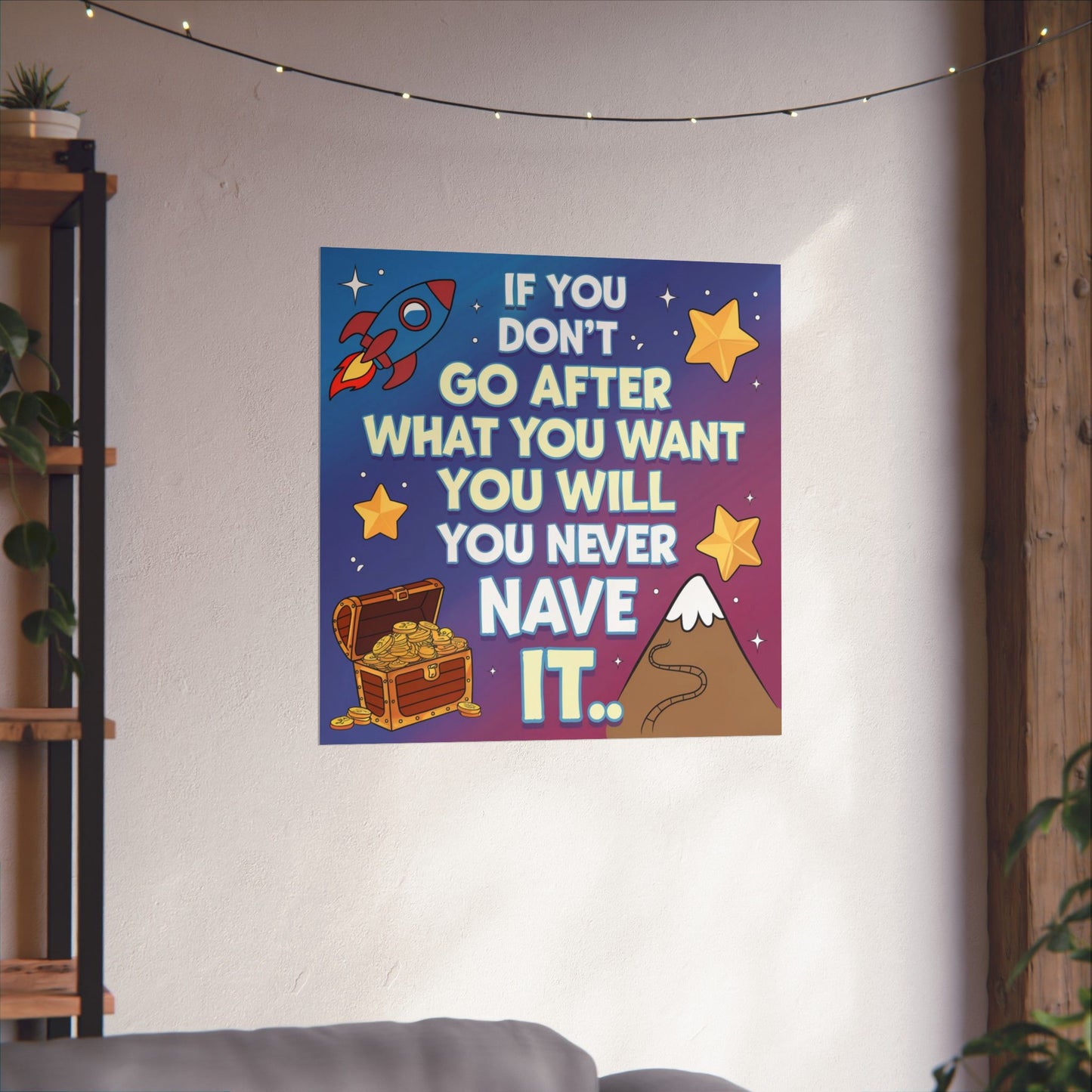 Dream Big Motivational Poster for Kids