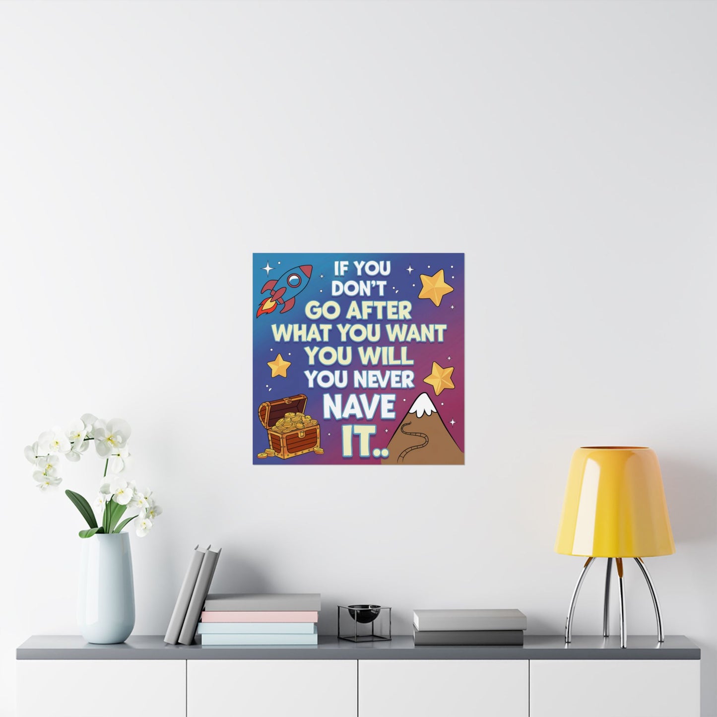 Dream Big Motivational Poster for Kids