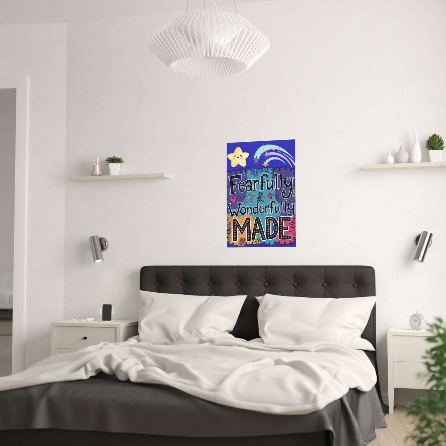 Fearfully & Wonderfully Made Satin Poster - Inspirational Wall Art for Kids' Rooms"