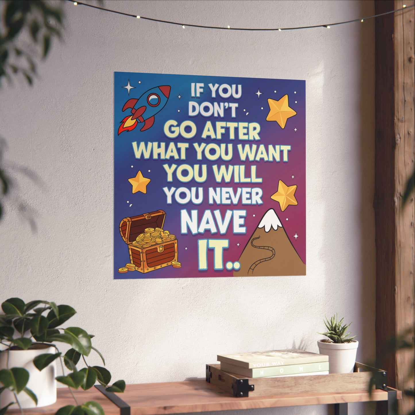 Dream Big Motivational Poster for Kids