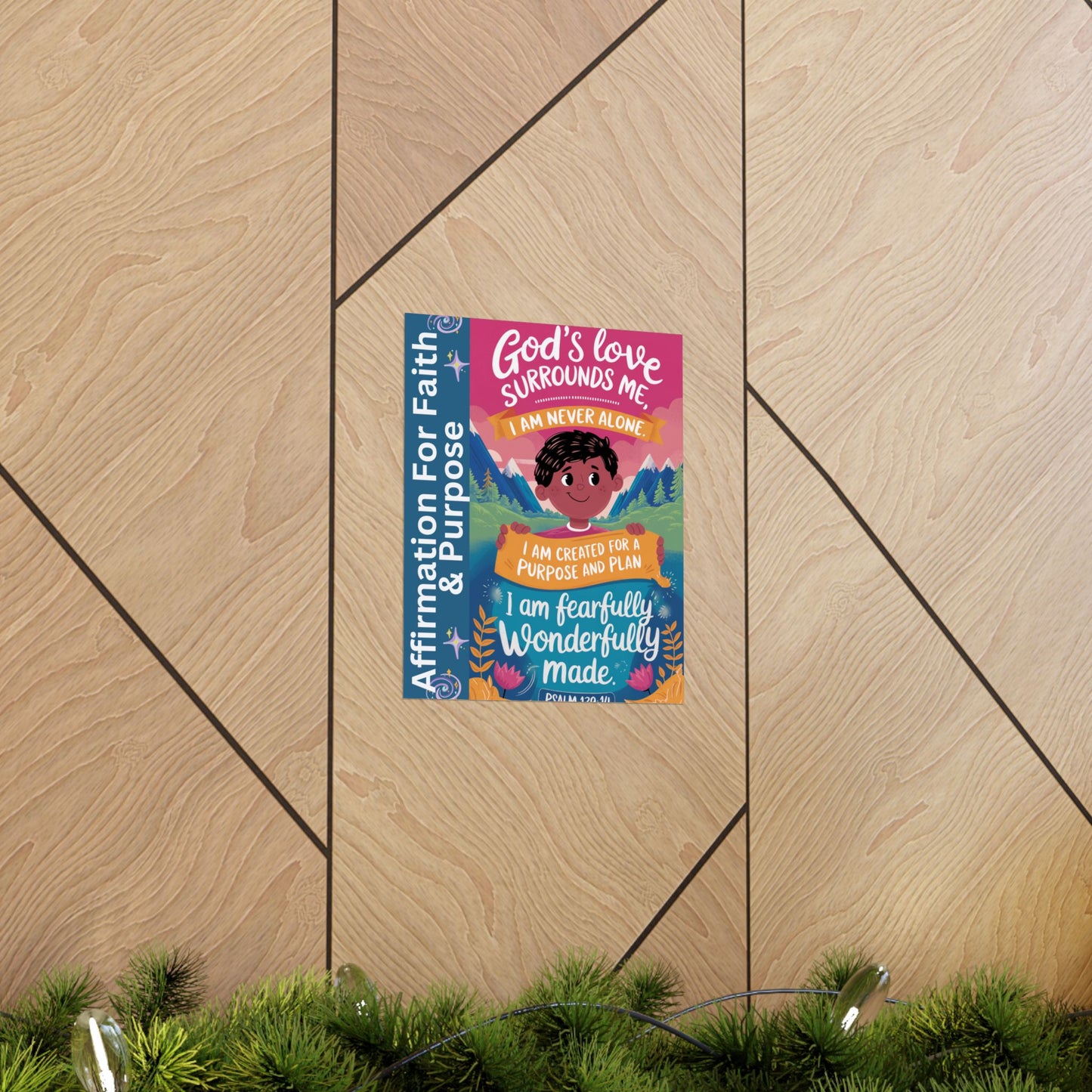 Faith and Purpose Affirmation Poster for Kids