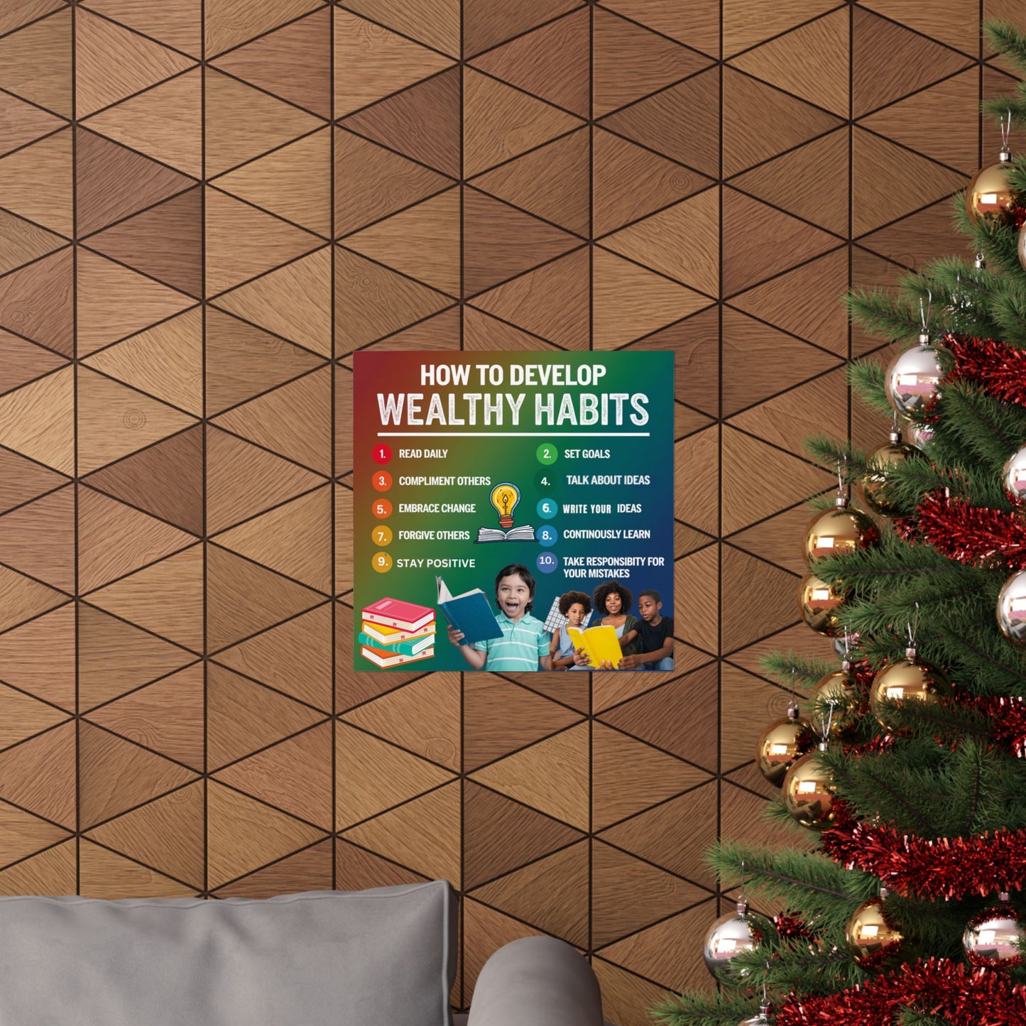 Wealthy Habits Development Poster for Kids