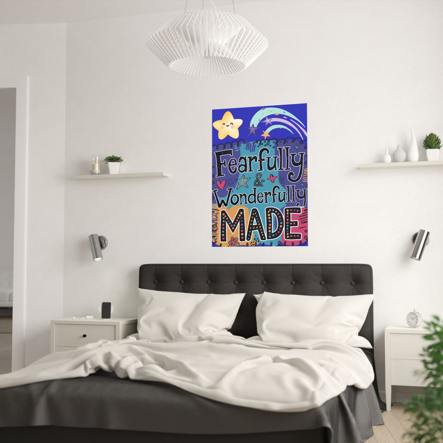 Fearfully & Wonderfully Made Satin Poster - Inspirational Wall Art for Kids' Rooms"