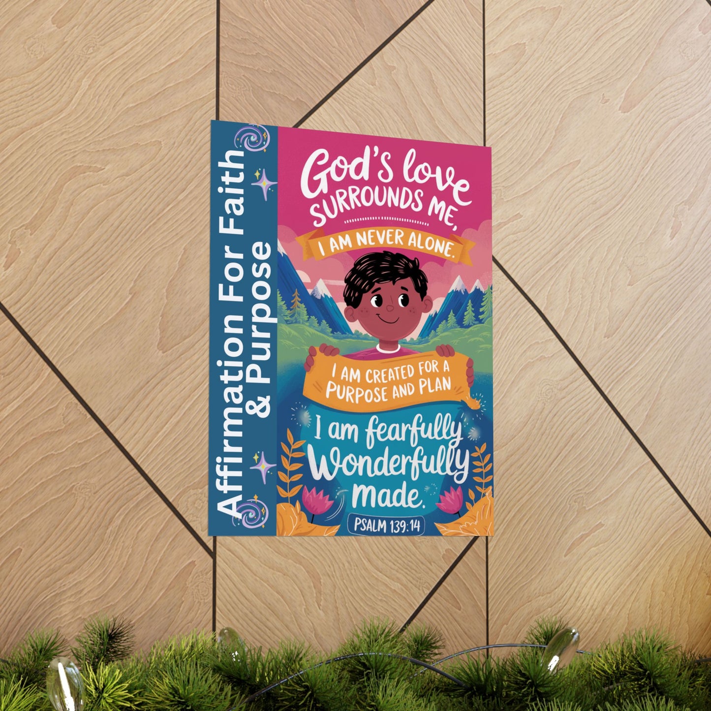 Faith and Purpose Affirmation Poster for Kids